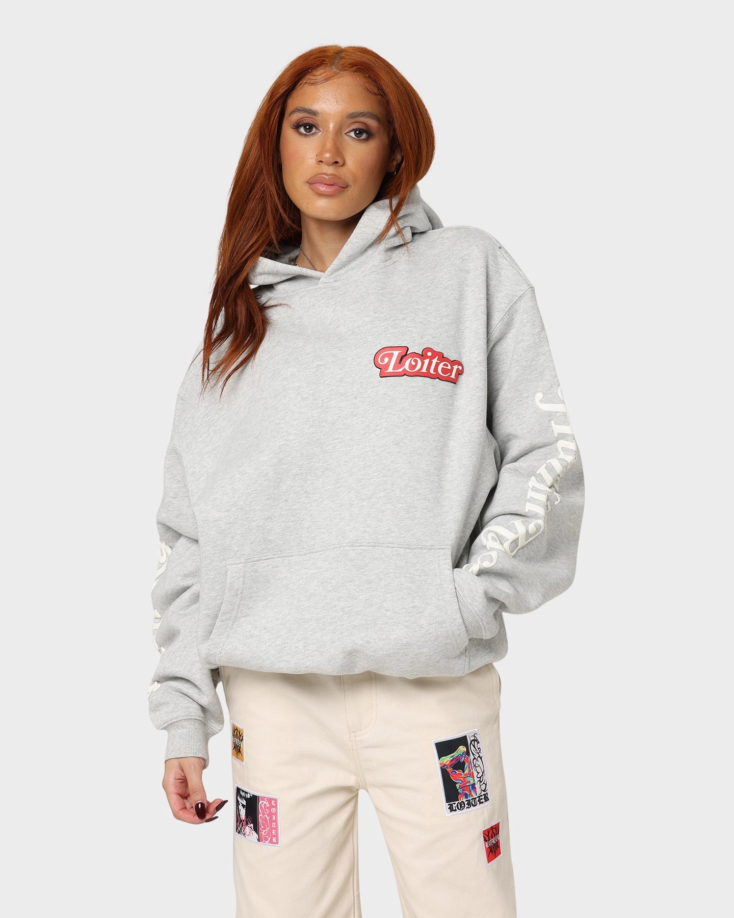 Loiter Carter Premium Hoodie Grey Performance Outerwear commuting