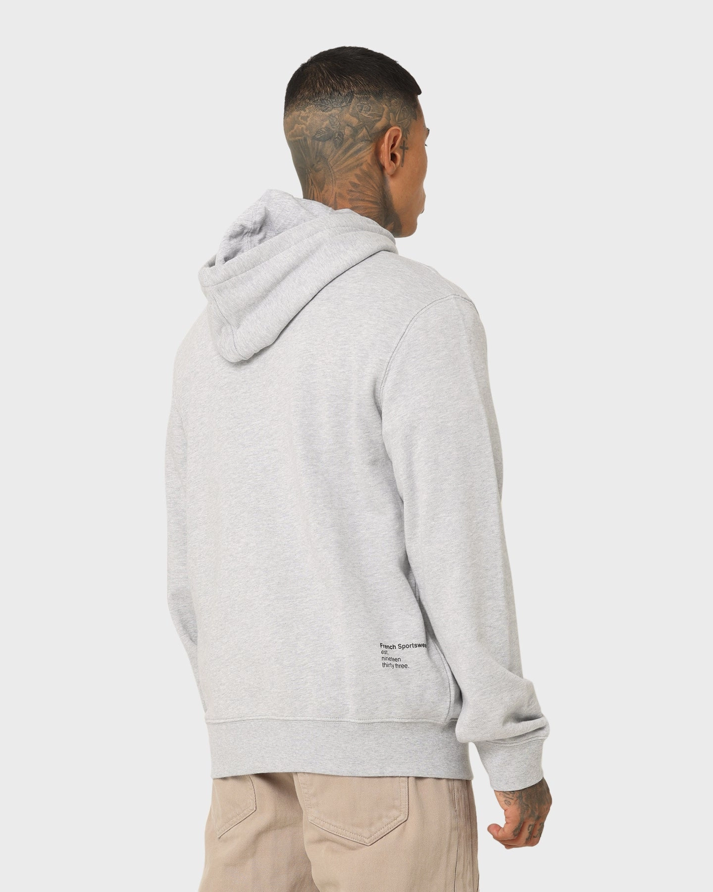 Lacoste Soft Branding Hoodie Silver Chine suitable for sports games Adventure Wear