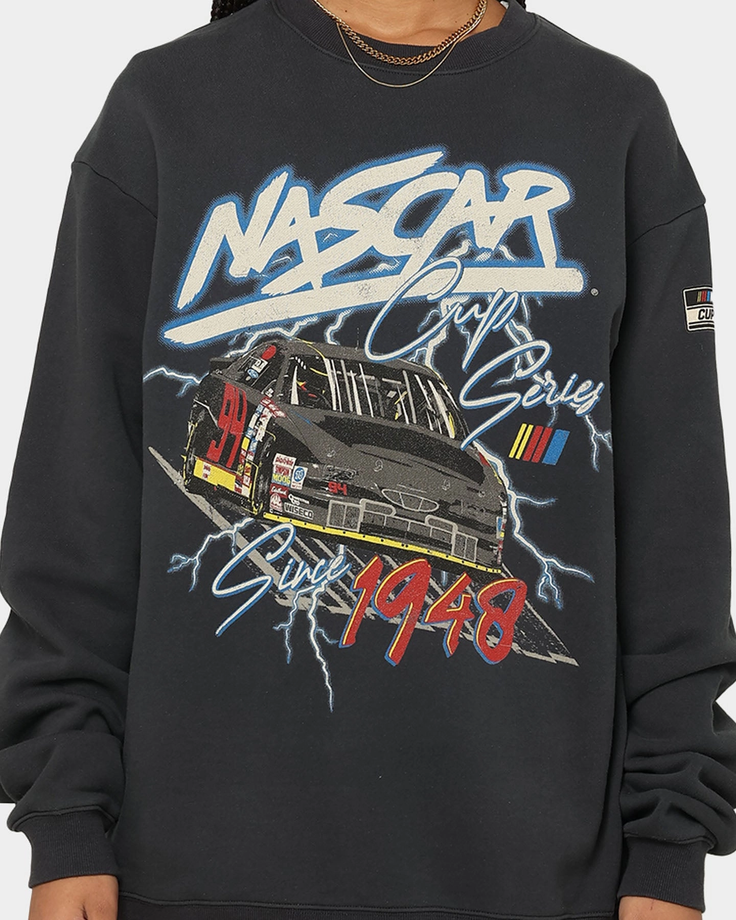 Minimal Comfort NASCAR Lightning Cup Series Crewneck Washed Black