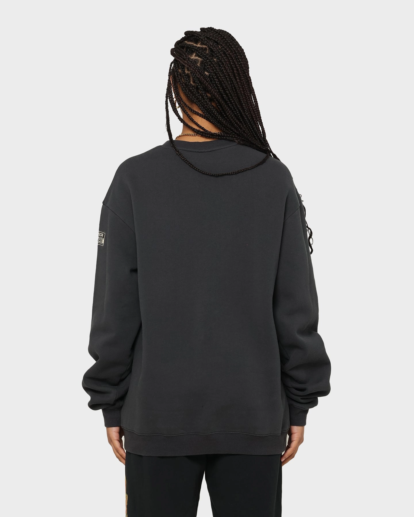 NASCAR Lightning Cup Series Crewneck Washed Black Sweat Absorbent