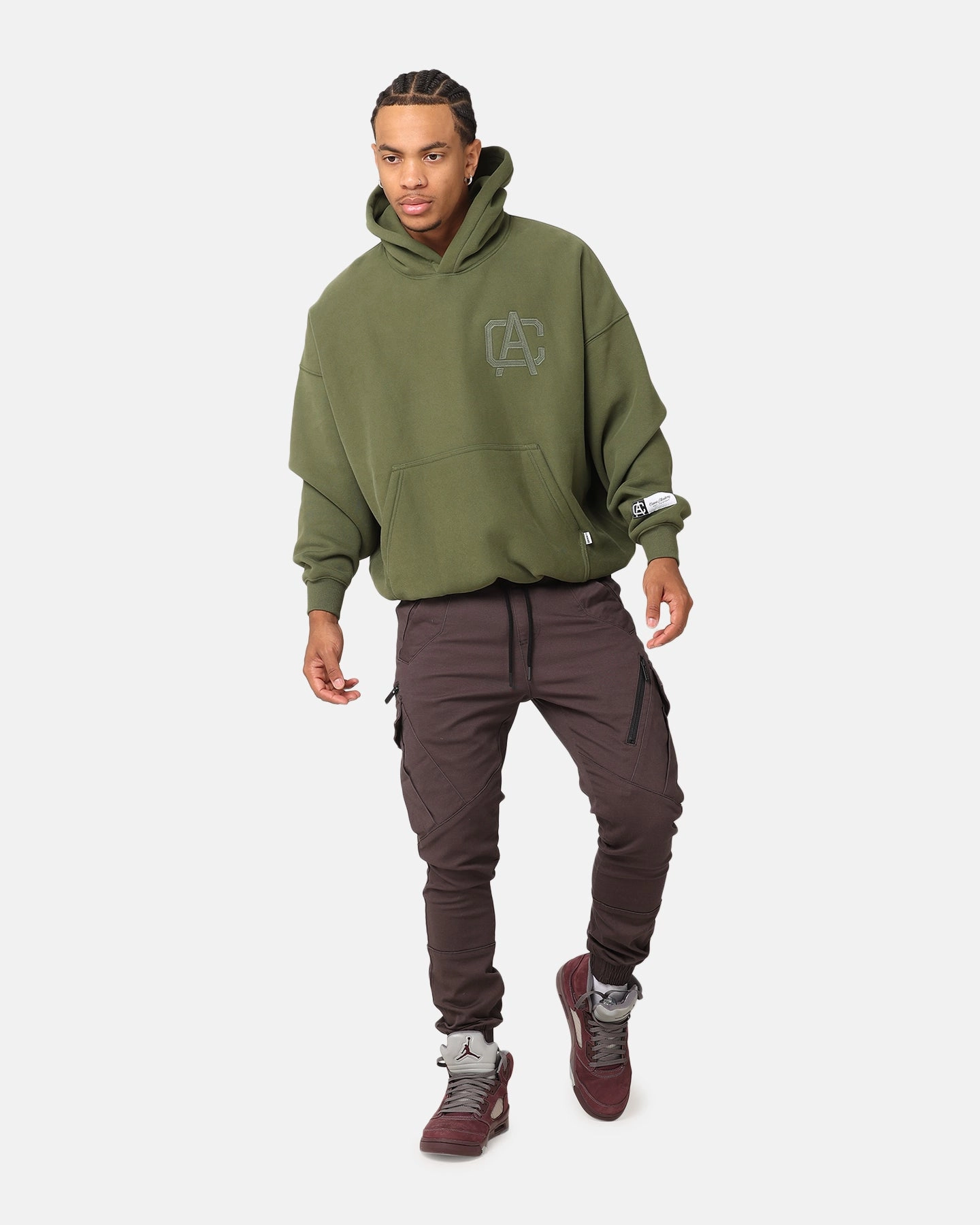 Ergonomic Cut Carre Academy V2 Oversized Hoodie Forest Green