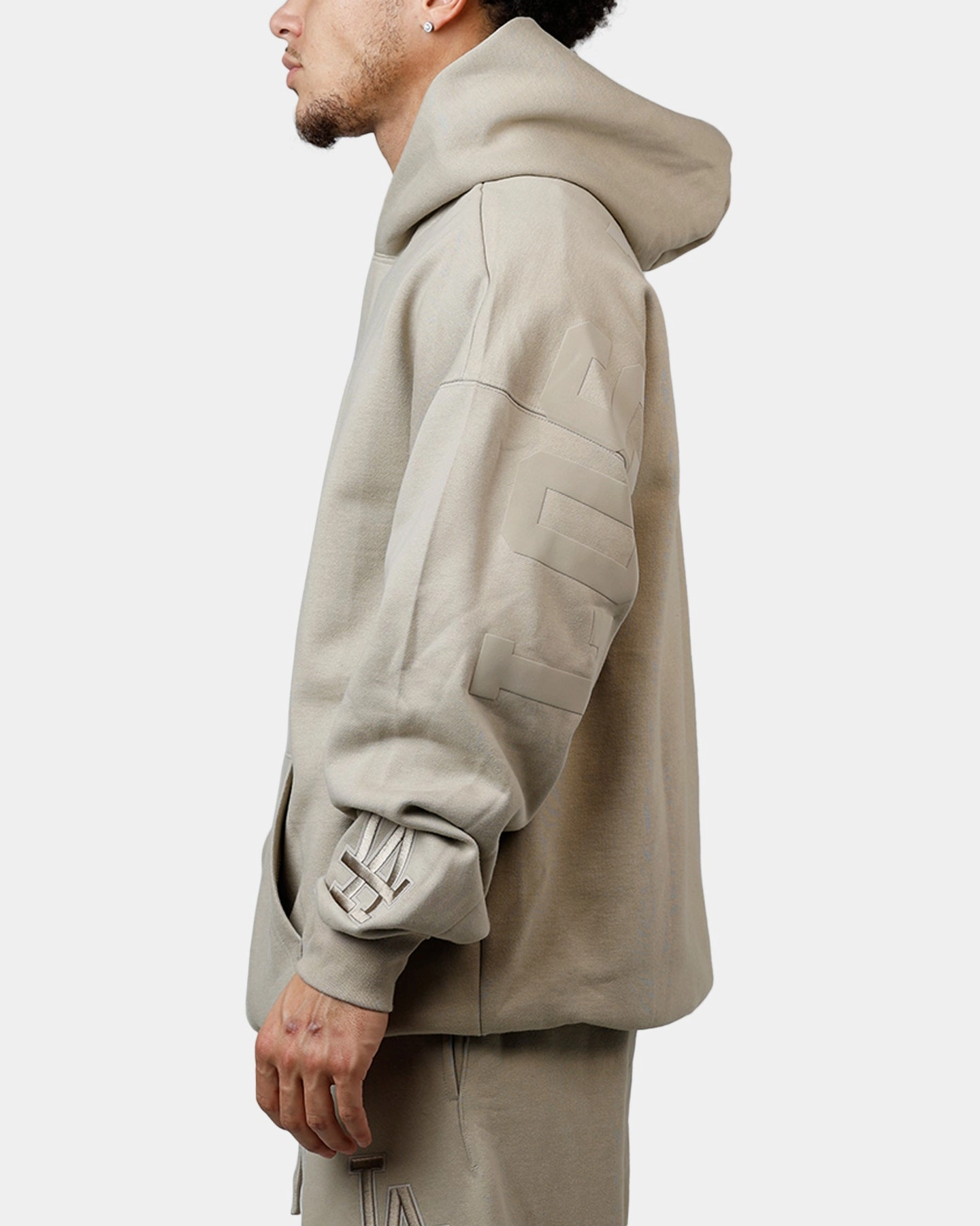 HemLock Adjustment System Pro Standard Los Angeles Dodgers Wingspan Hoodie Taupe