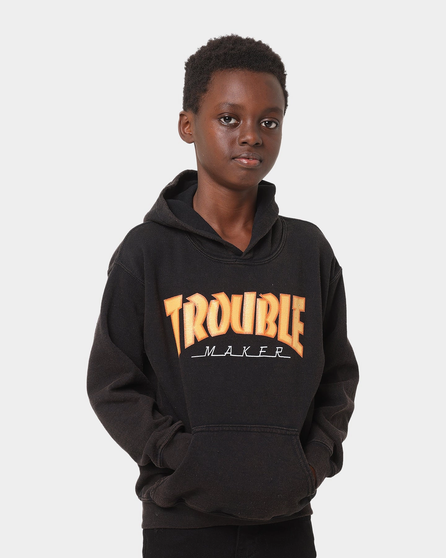 Trilby Shortie Kid's Trouble Hoodie Black