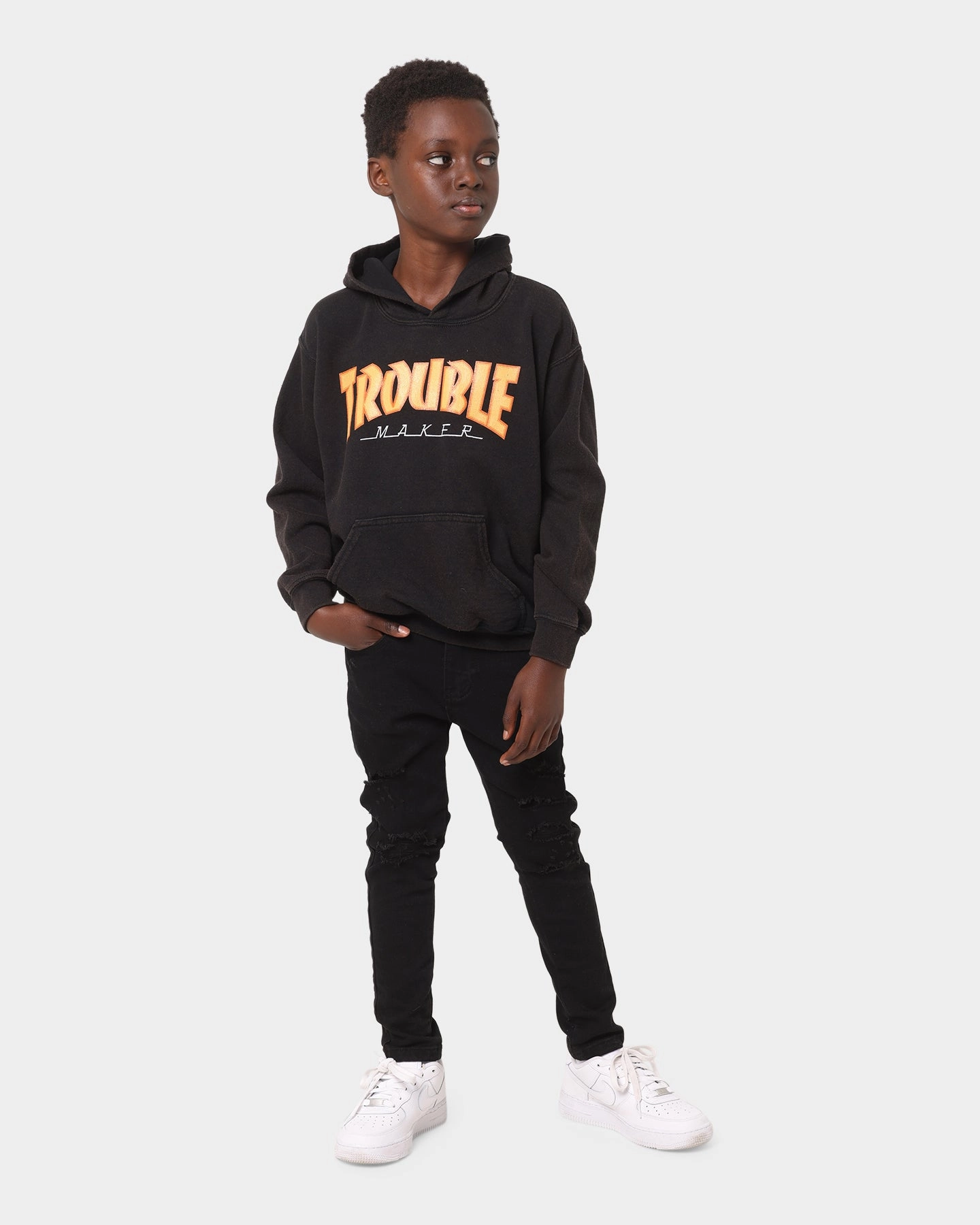 Shortie Kid's Trouble Hoodie Black Admire Strategy