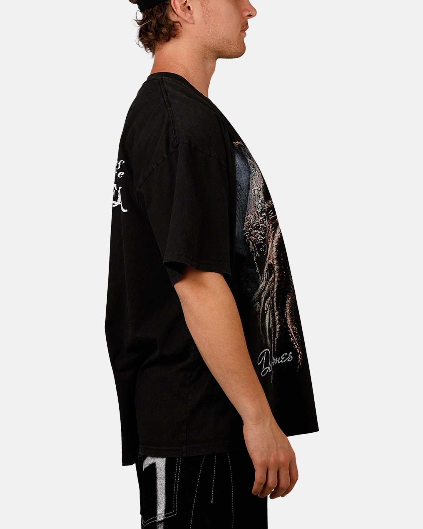 Goat Crew Disney Pirates Of The Caribbean Davy Jones Heavy T-Shirt Vintage Black Durable Colorfast Finish Stylish Look