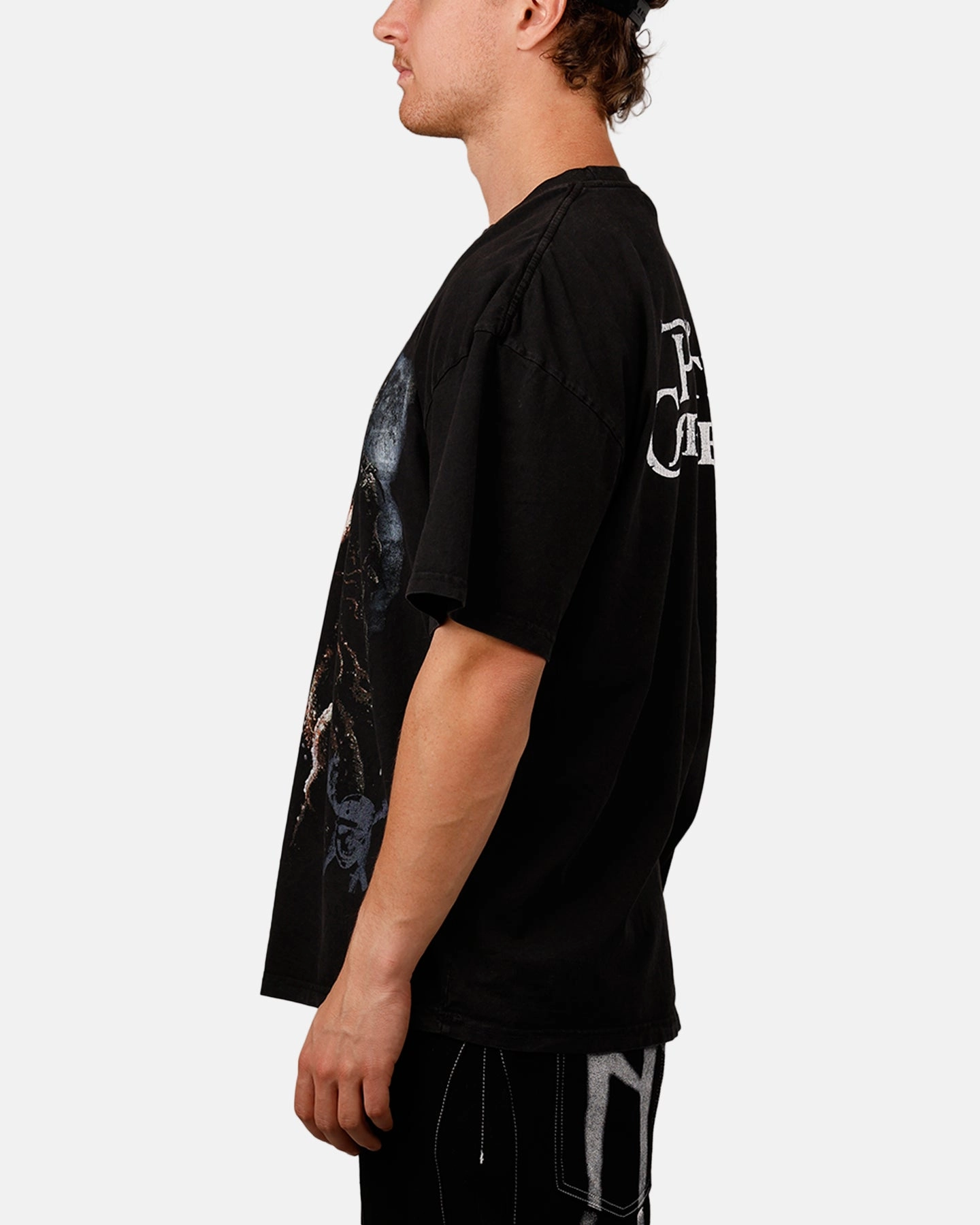 UltraLightweight Goat Crew Disney Pirates Of The Caribbean Davy Jones Heavy T-Shirt Vintage Black