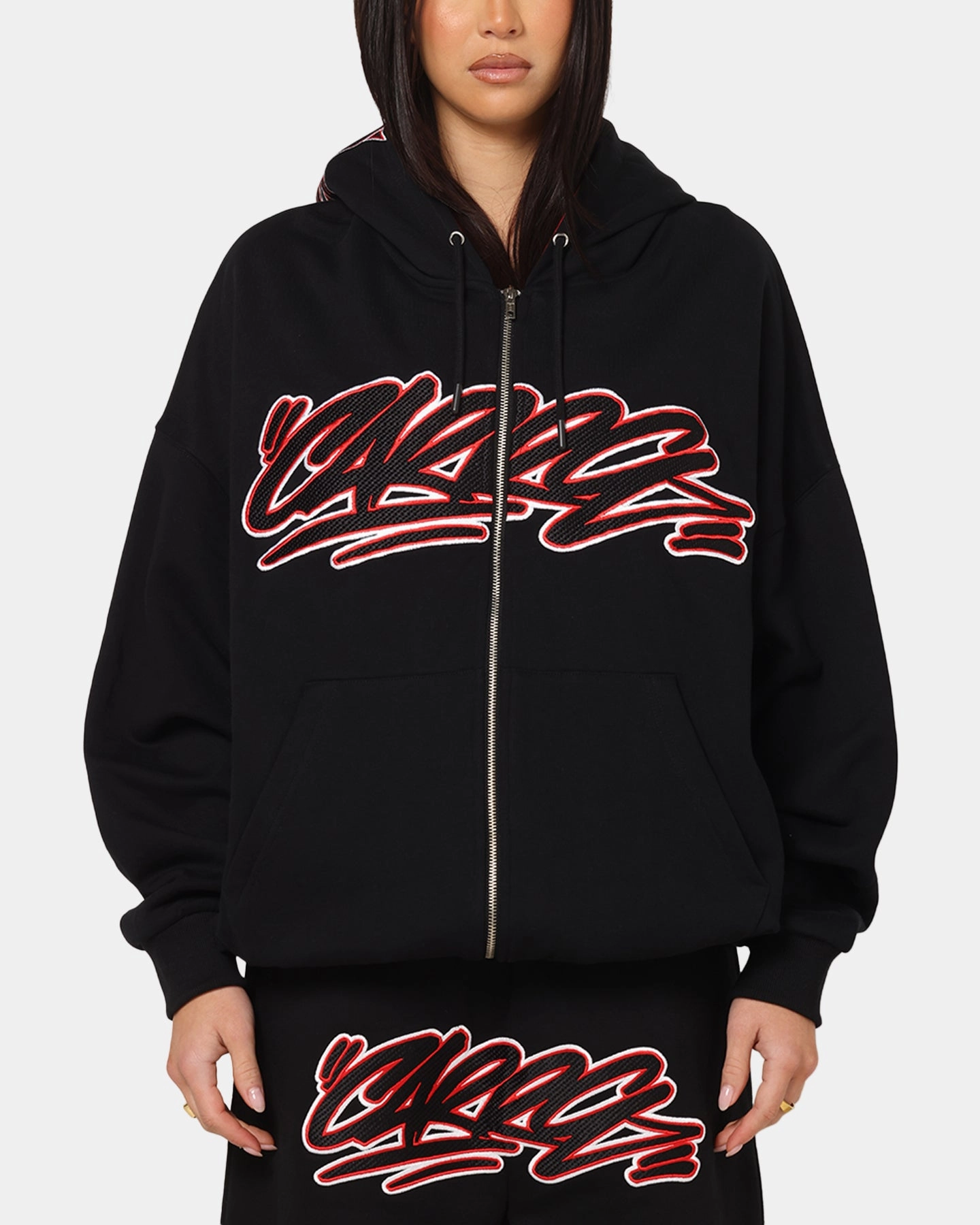 Carre Terrace Zip Hoodie Black Resort Wear