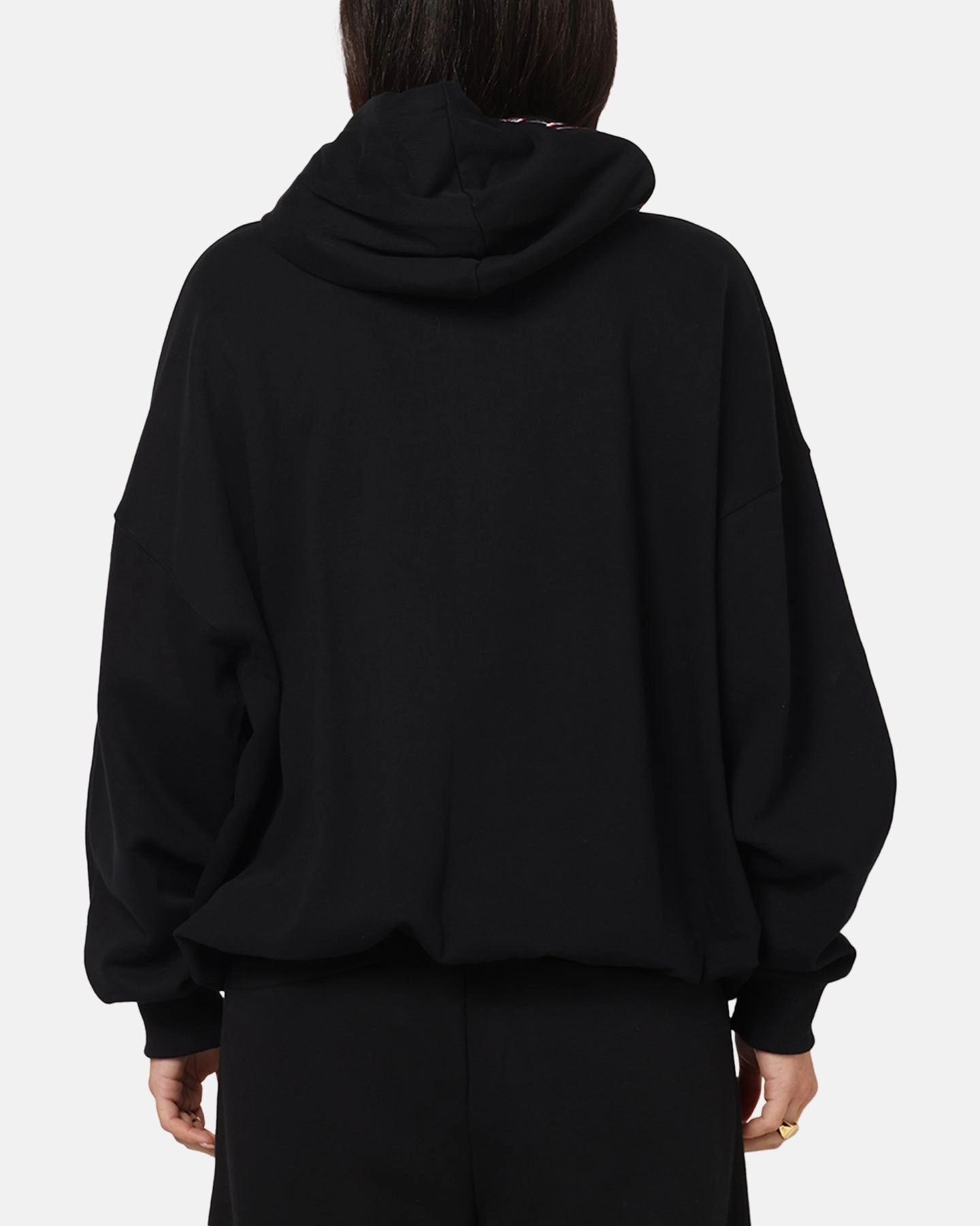 Carre Terrace Zip Hoodie Black Unique Design Colorblock Panel Design