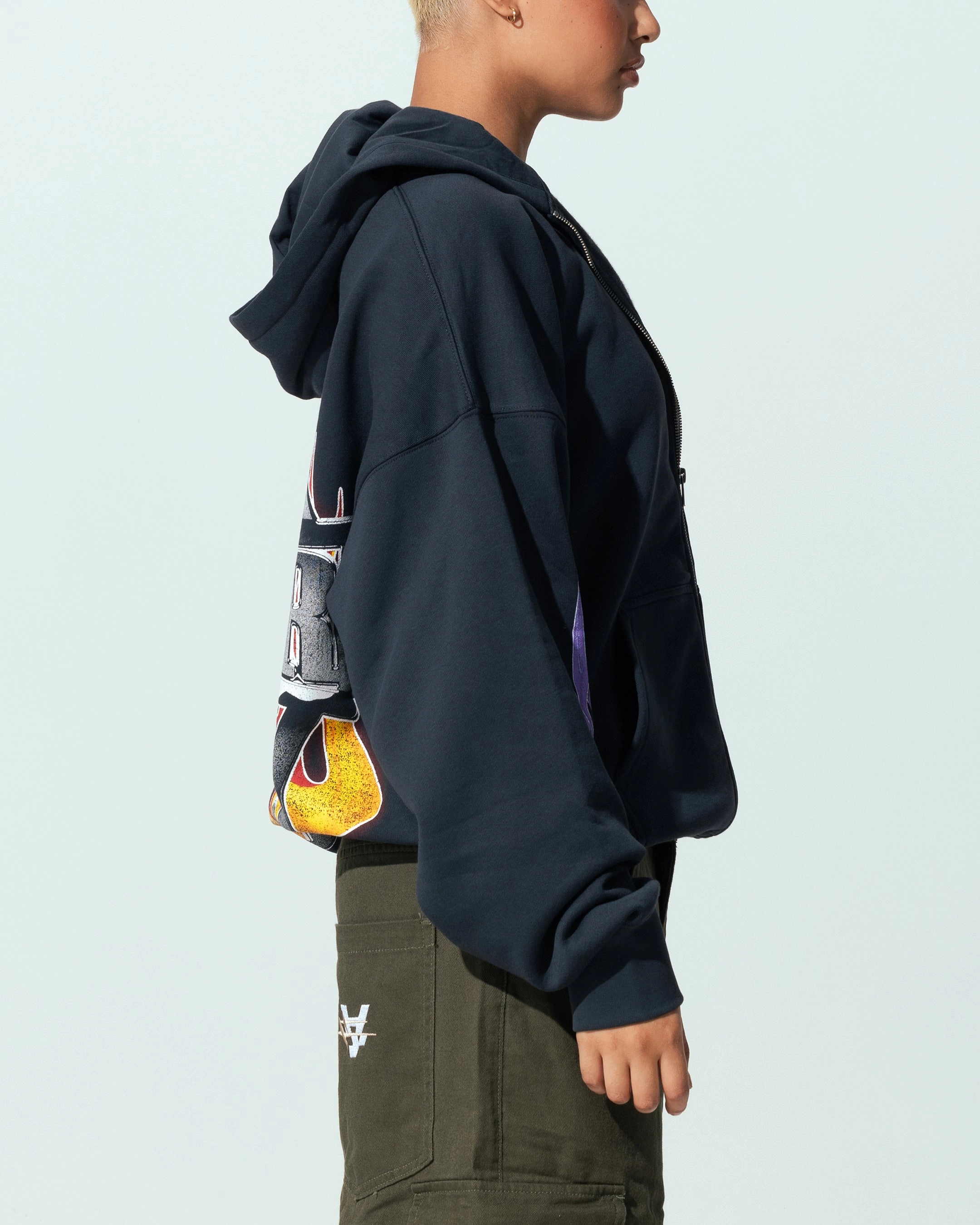 Loiter Motor Zip Hoodie Charcoal InsulatedLayer painters