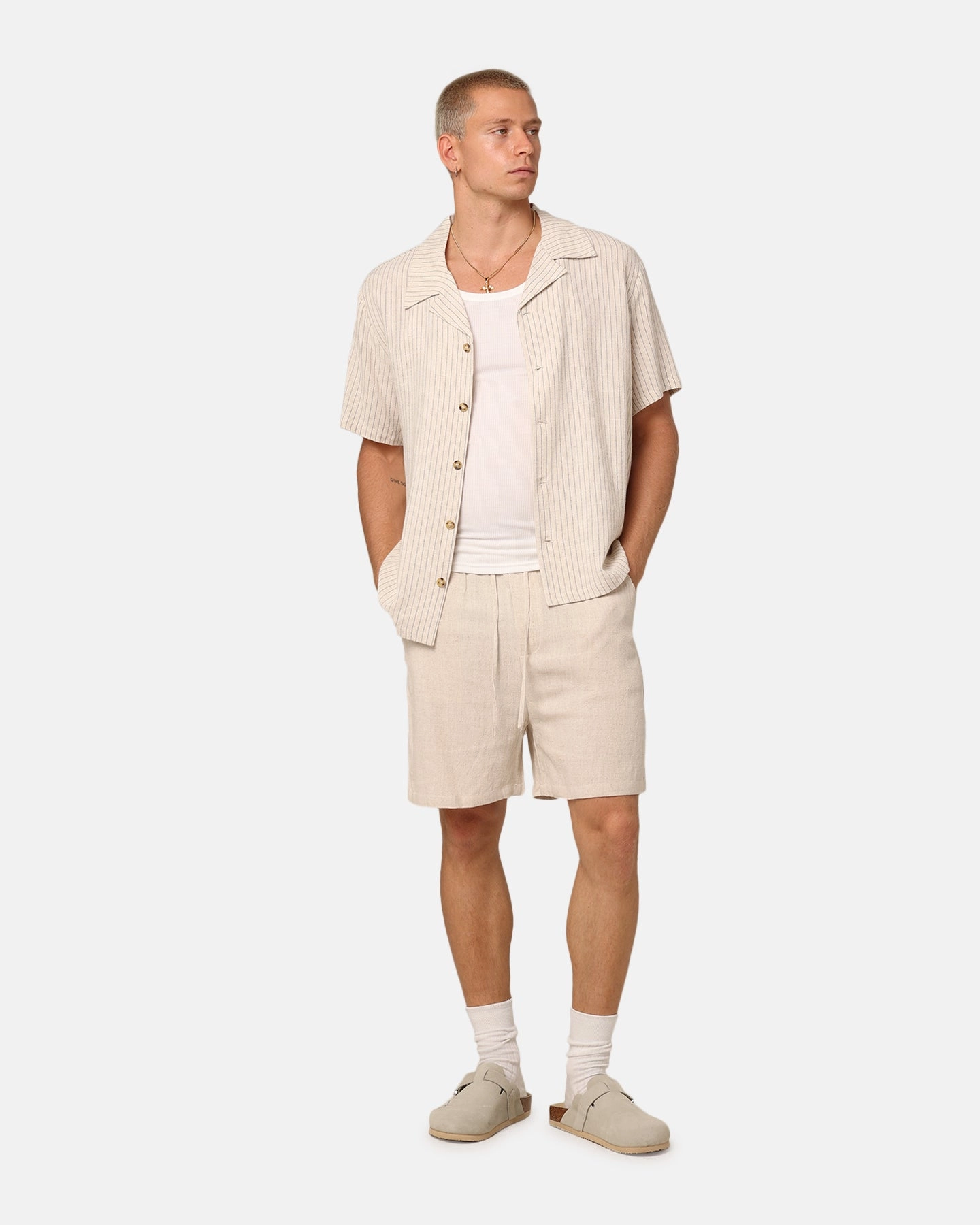 Stay Cool Technology XXIII Ezrah Linen Shorts Oatmeal