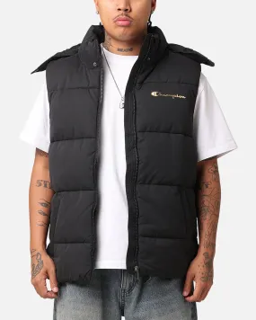 Champion Rochester Puffer Vest Black/Gold Sombrero Quilted Lining
