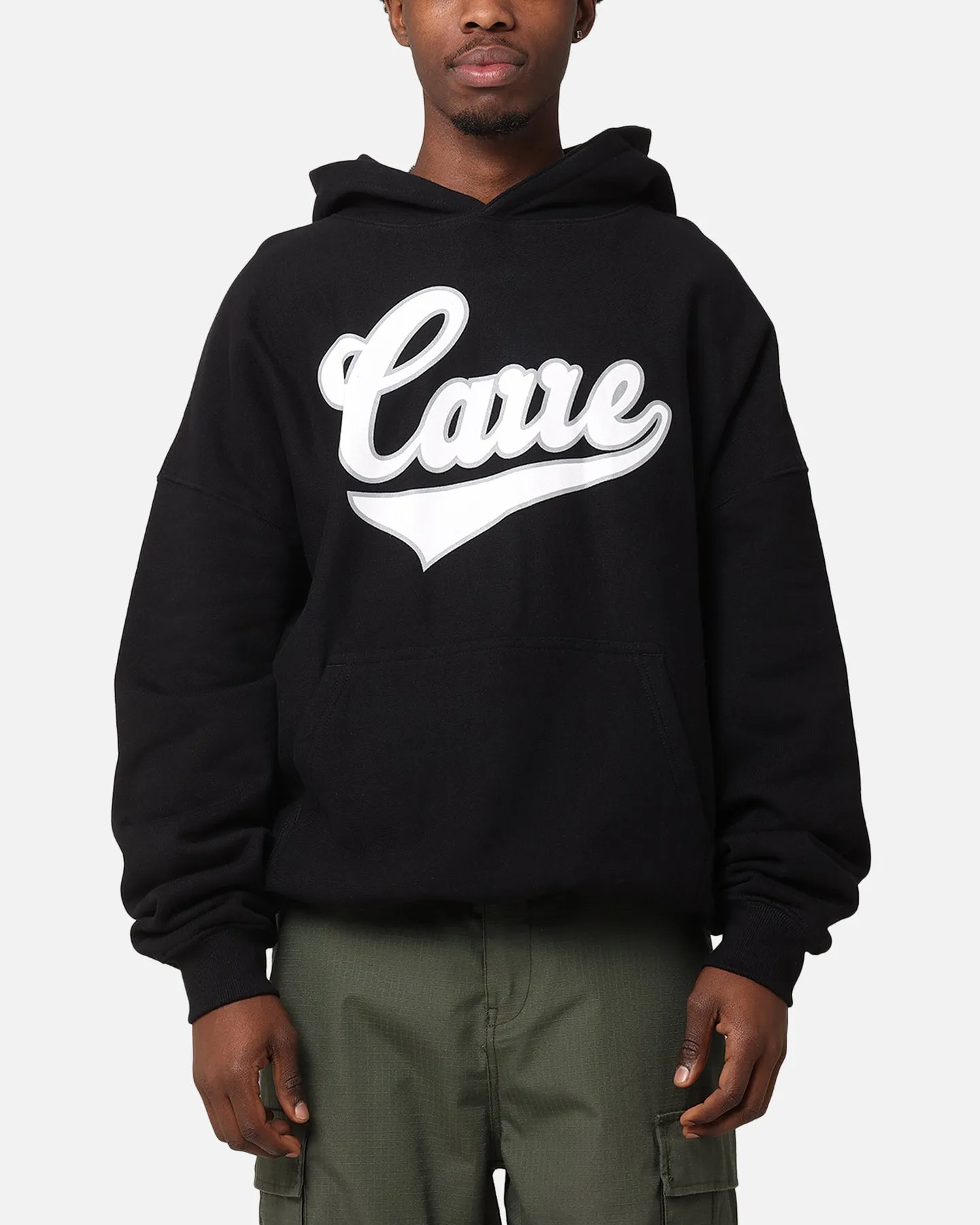 Carre Team Script Hoodie Black fitted fit suitable for religious ceremonies