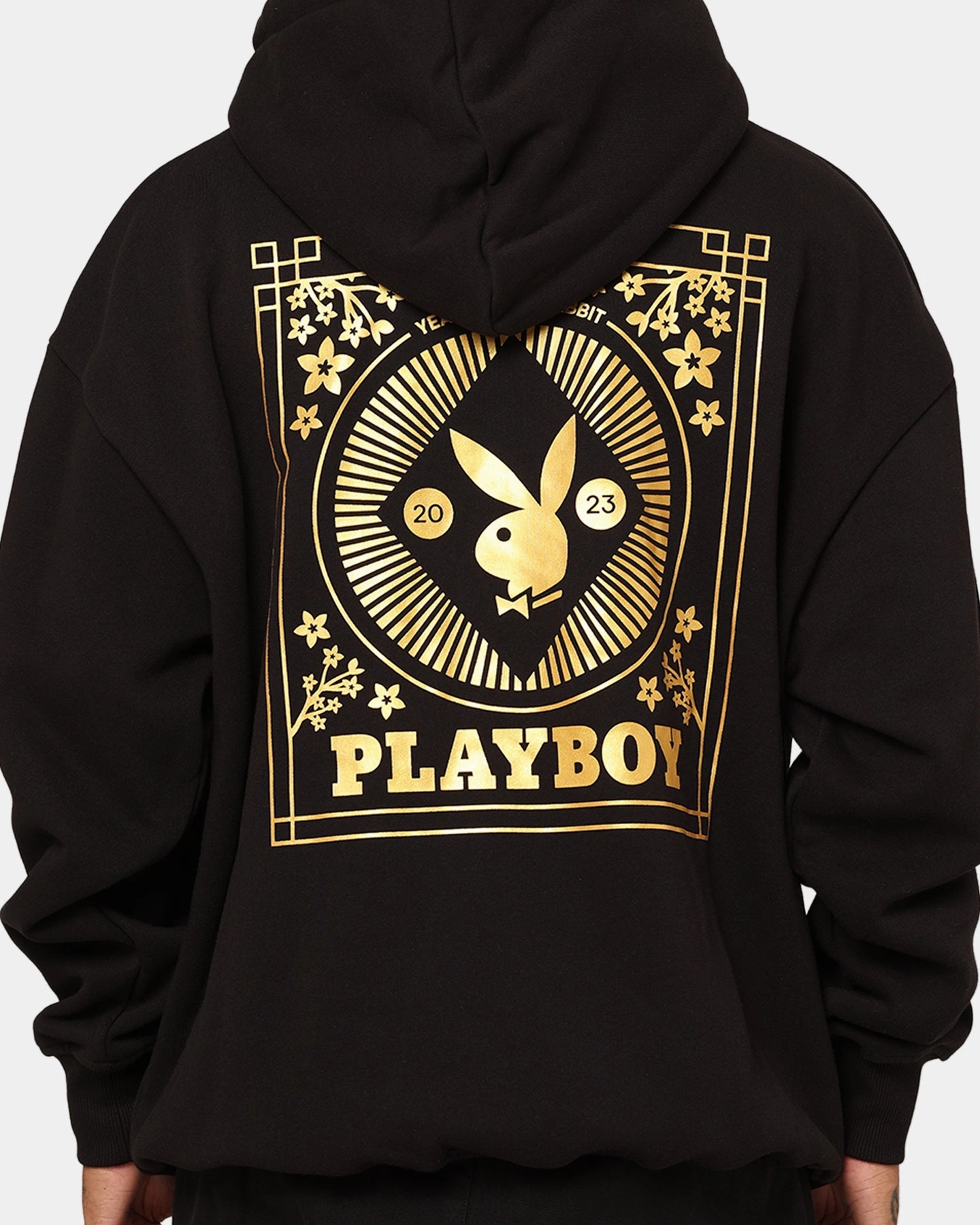 suitable for funerals Playboy Year Of The Rabbit Hoodie Black