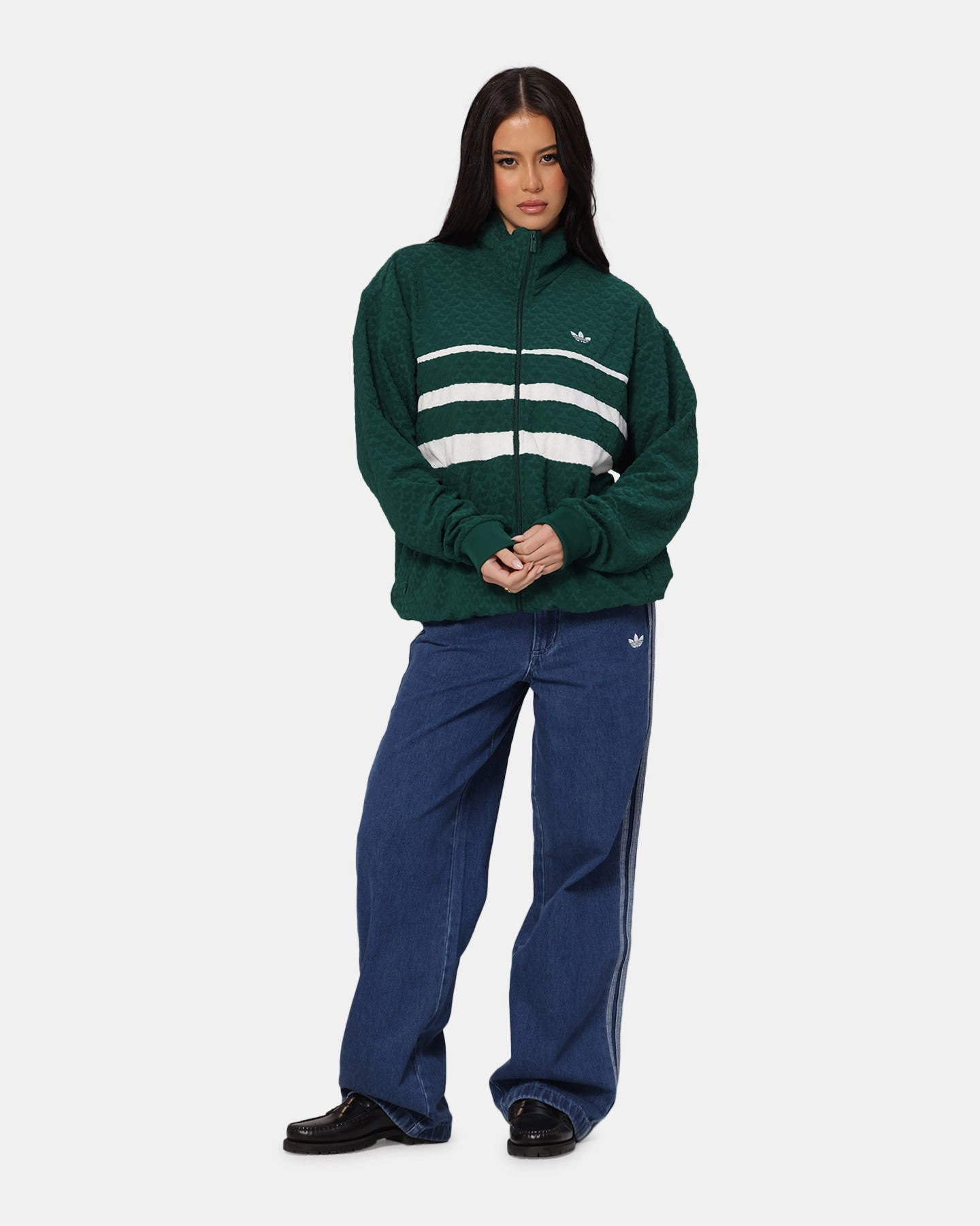 Adidas Monogram Track Top Jacket Green Sympathy Sporty Fit