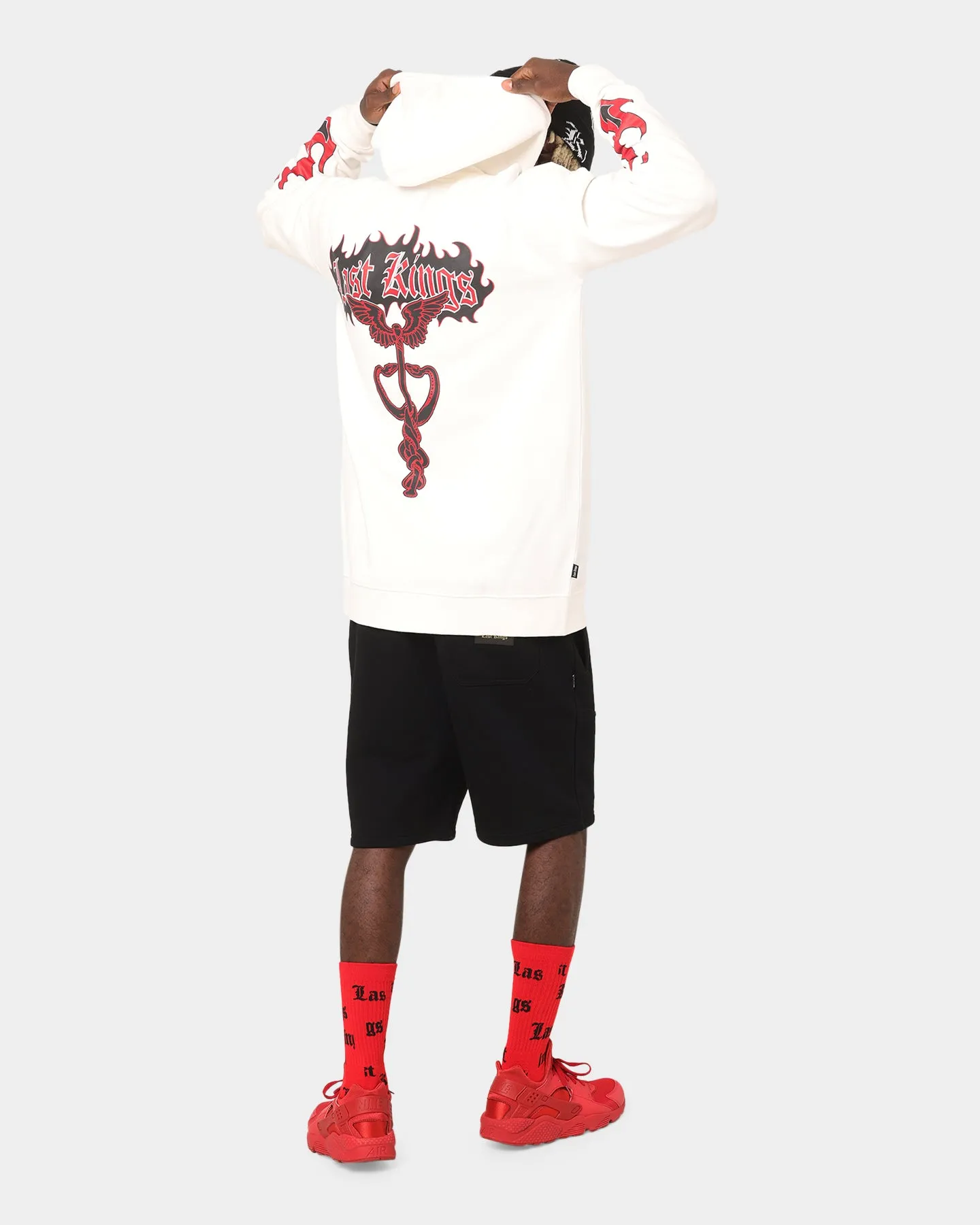 Mindfulness Last Kings Flaming Wings Hoodie Off White