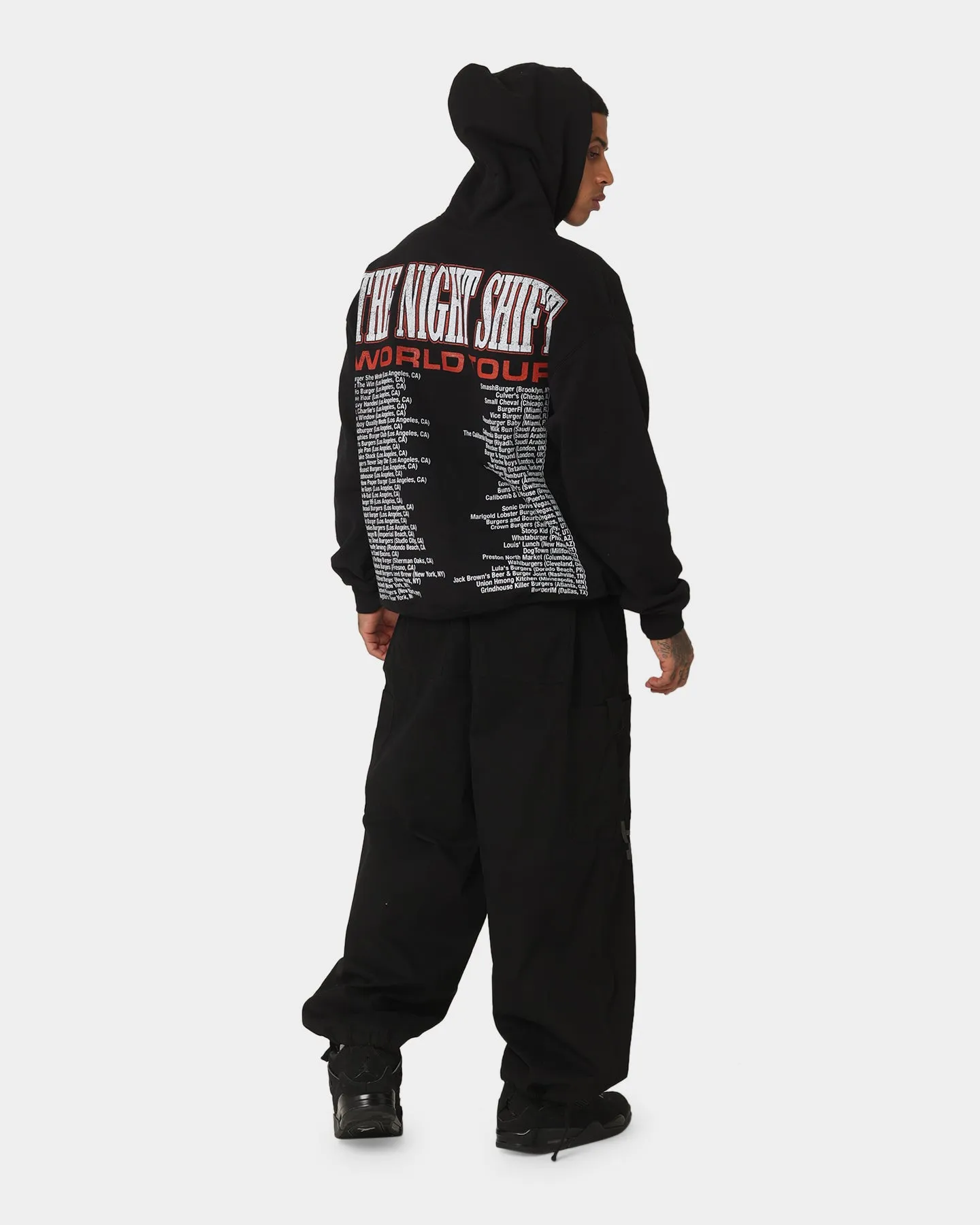 Heat Resistant Layer Non Restrictive Cut The Night Shift World Tour Hoodie Black