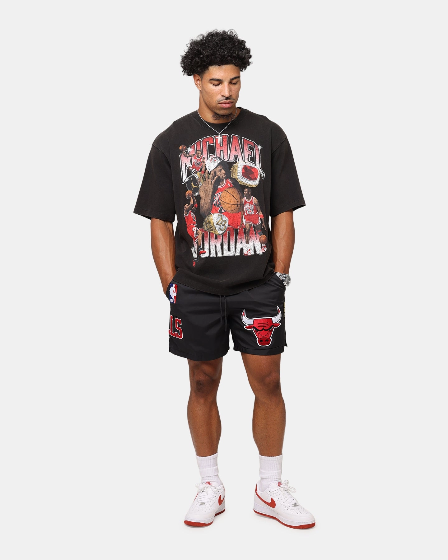 Pro Standard Chicago Bulls Classic Woven Shorts Black ReinforcedStressPoints Anti Pill Surface