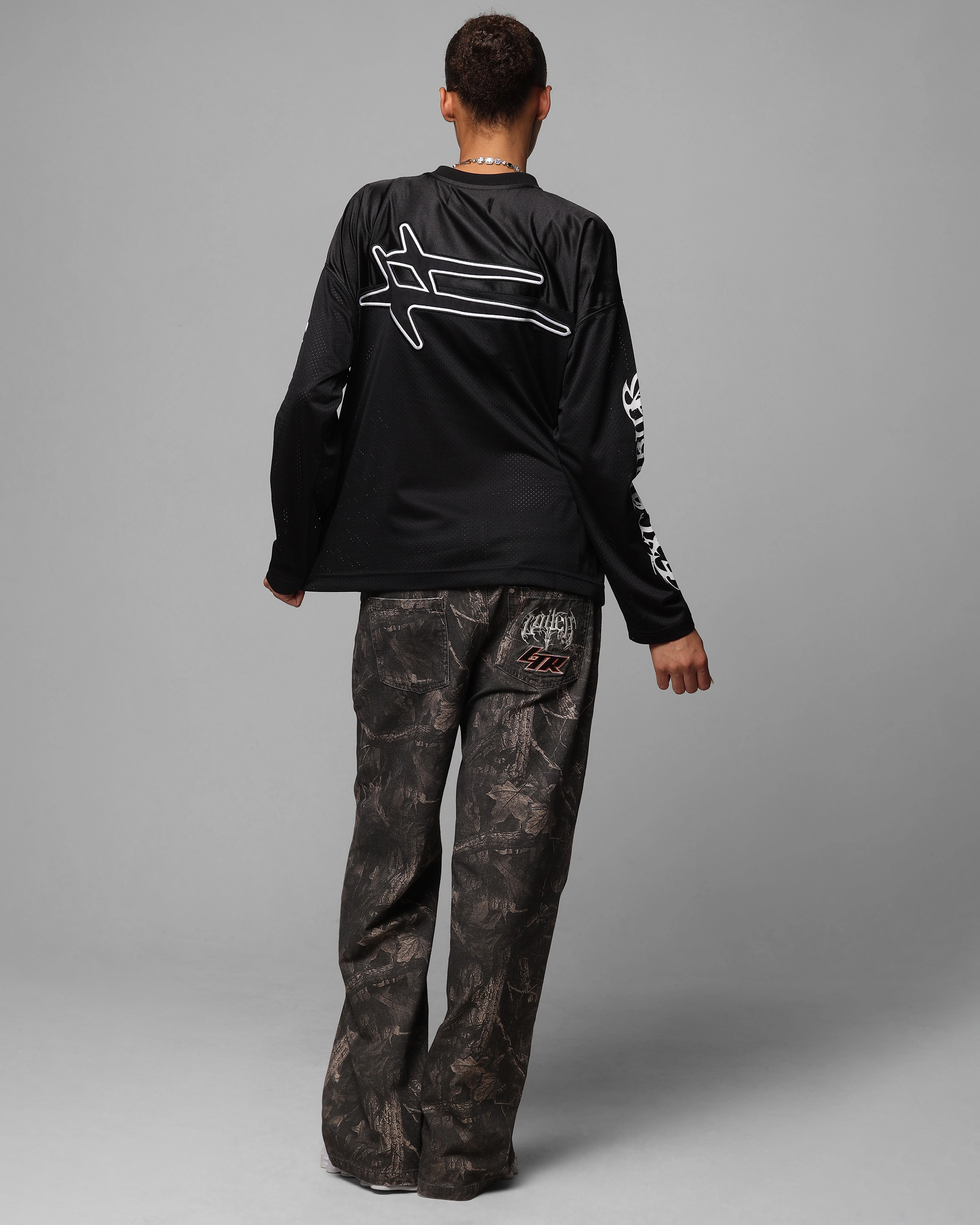 Casual Essentials Fresh Style Trend Loiter Long Sleeve Training Jersey Black