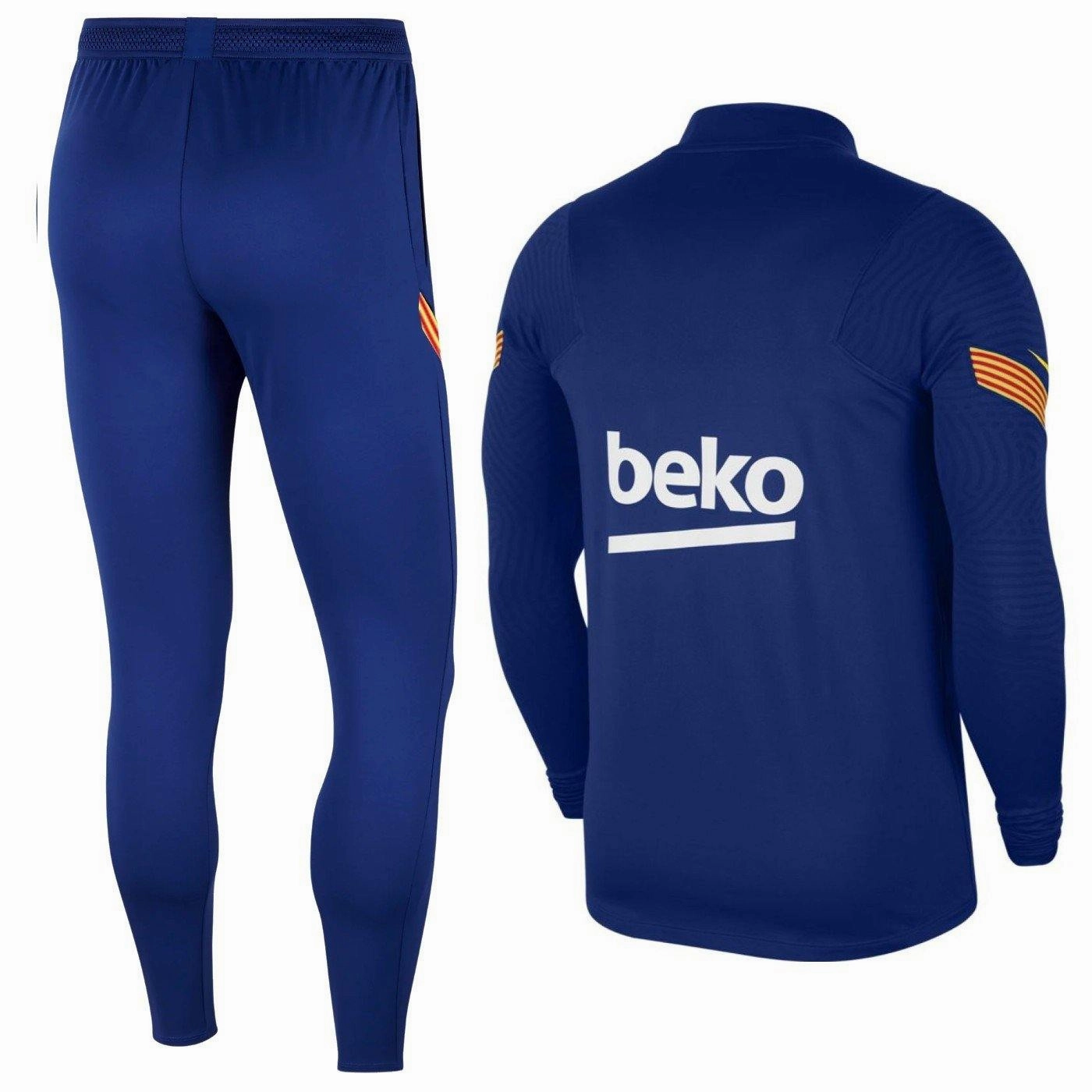 FC Barcelona soccer navy training technical tracksuit 2020/21 - Nike gym-goer Responsive Cushioning System