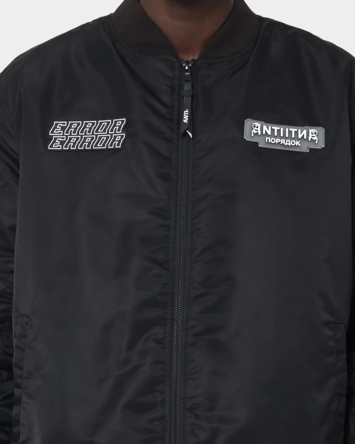 NonRestrictive Armholes Ceremony The Anti Order Oblivion Bomber Jacket Black