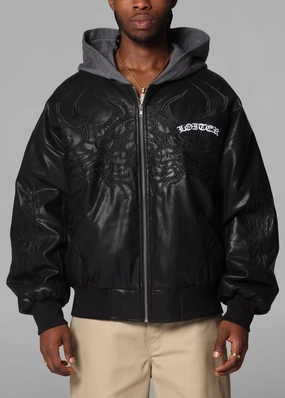 suitable for mountain hikes suitable for cosplay Loiter Star Wars Sith Bomber Jacket Washed Black