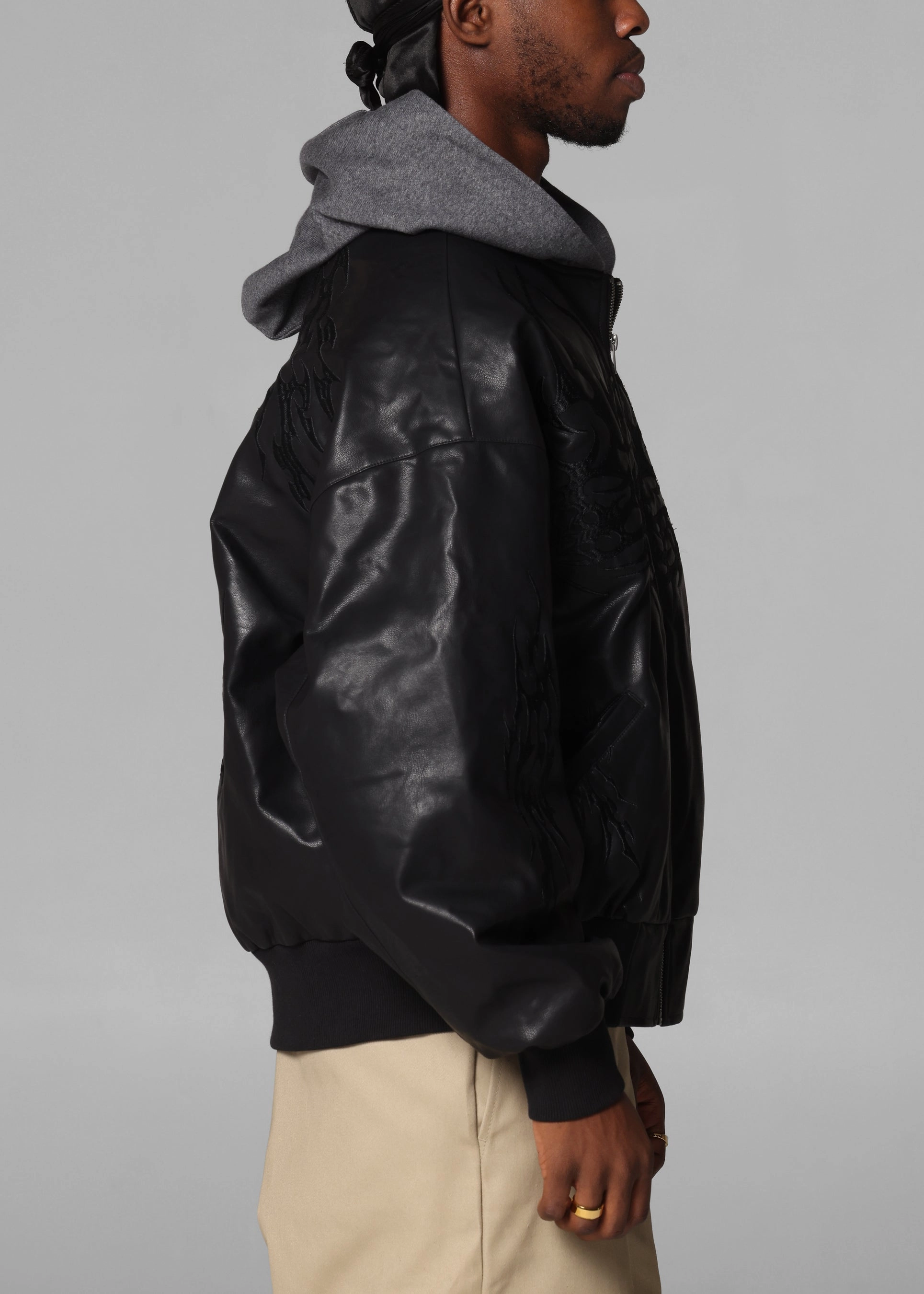 Loiter Star Wars Sith Bomber Jacket Washed Black Cold Weather