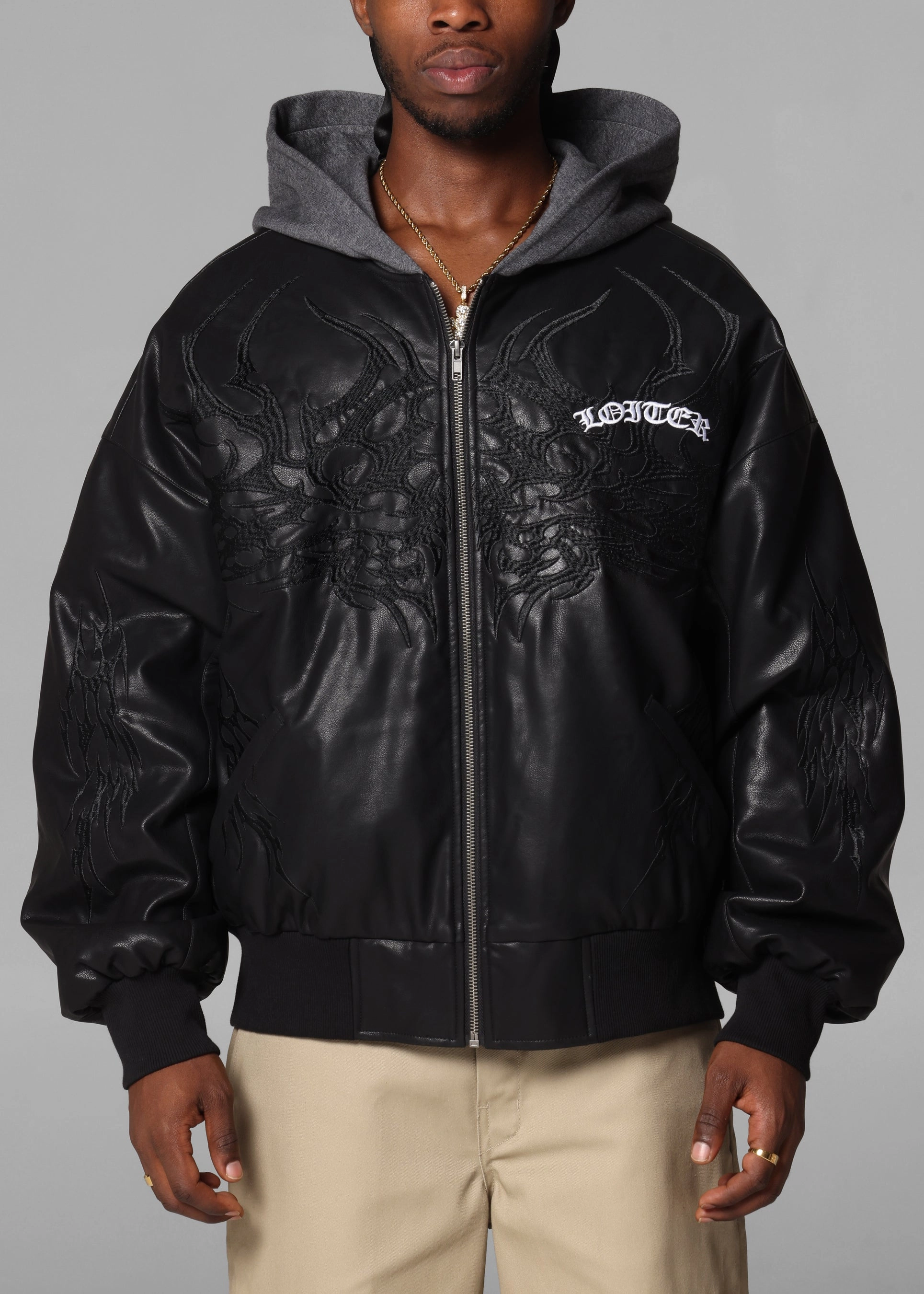 suitable for mountain hikes suitable for cosplay Loiter Star Wars Sith Bomber Jacket Washed Black