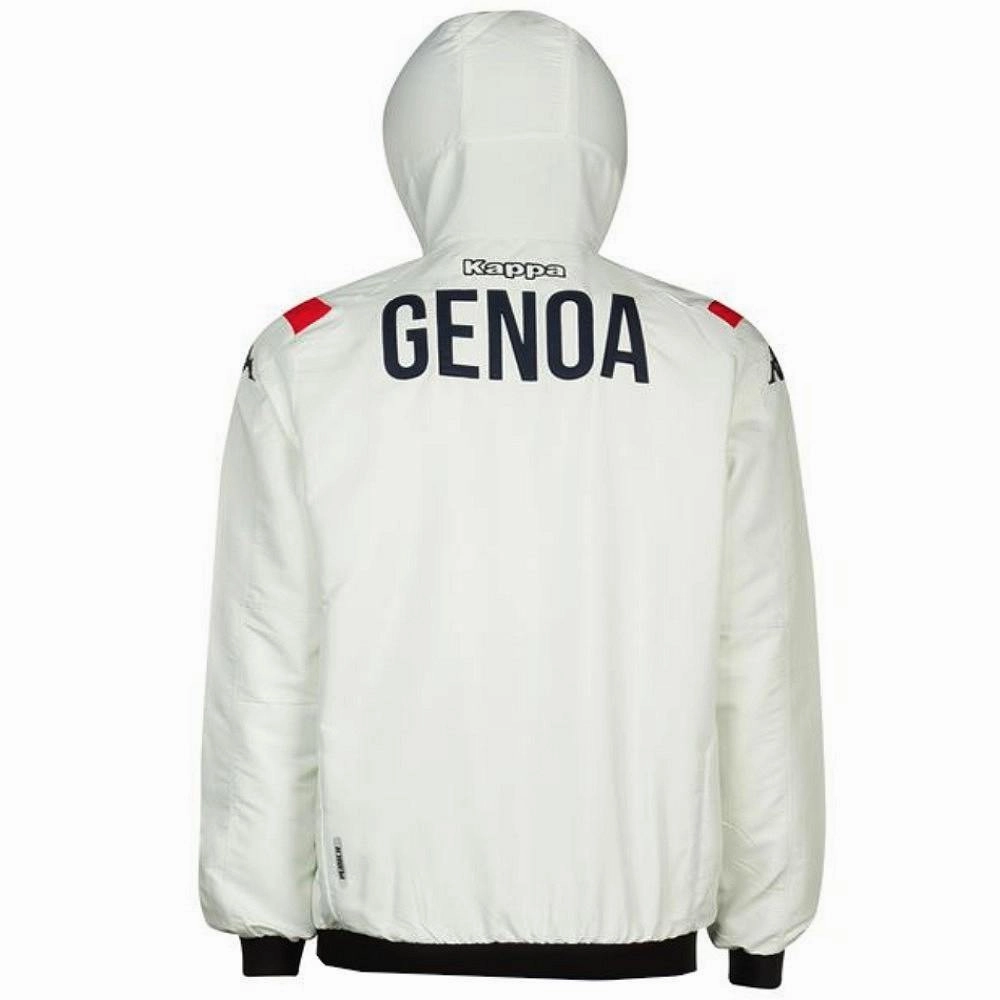 Genoa CFC white/navy hooded presentation soccer tracksuit 2020 - Kappa UVProtectionFabric hair salon