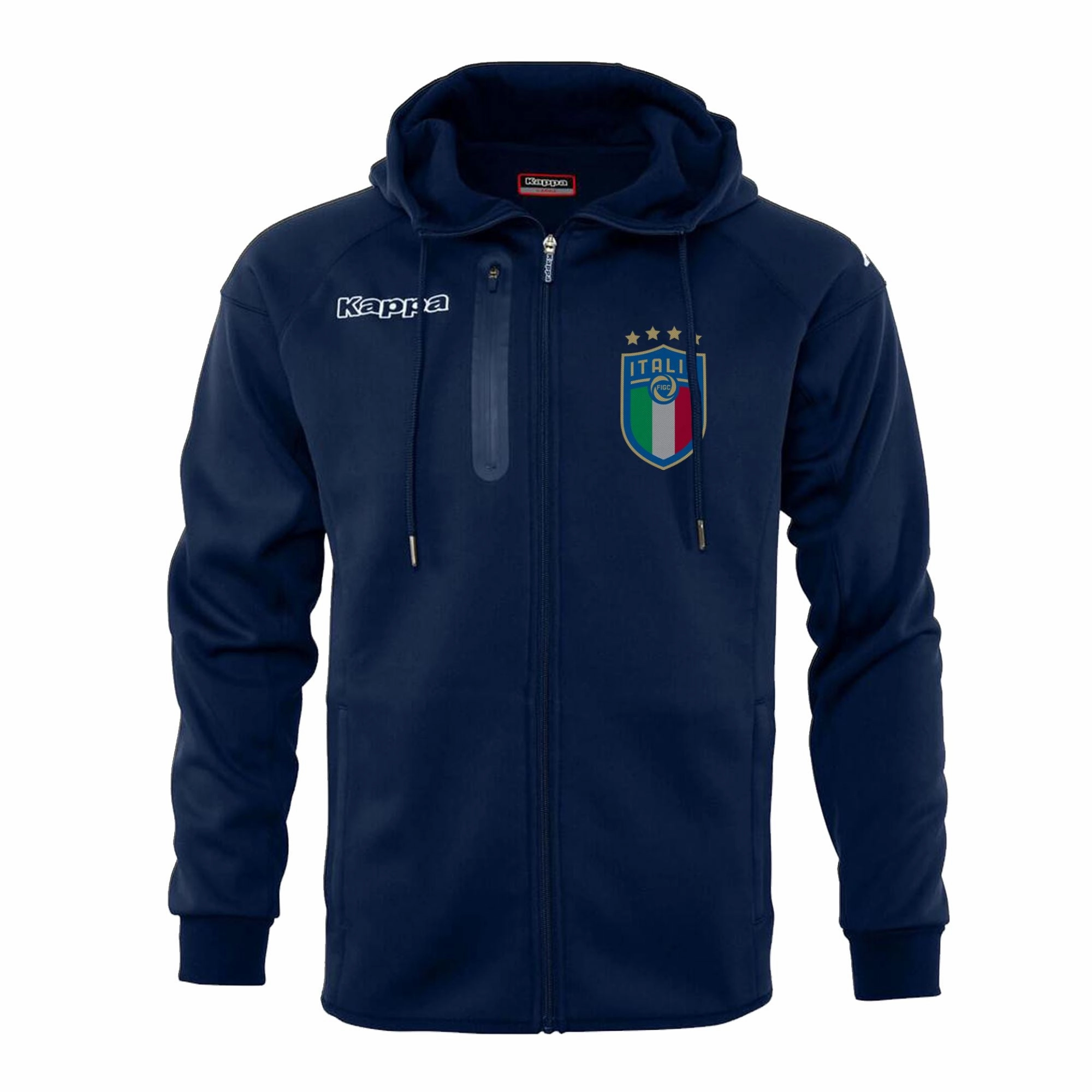 Kappa Italia FIGC Soft Shell Hooded Jacket Navy water park
