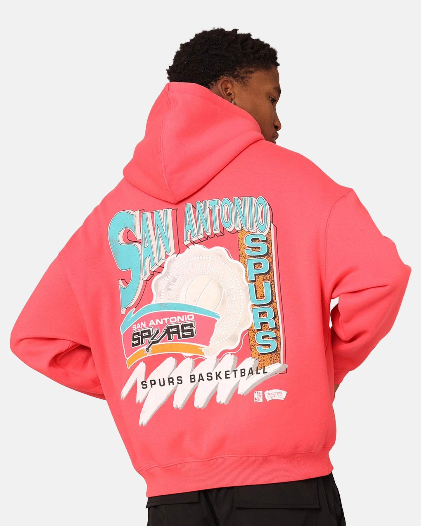 Infatuation Modern Outerwear Mitchell & Ness San Antonio Spurs Basketball Hoodie Pepper Pink
