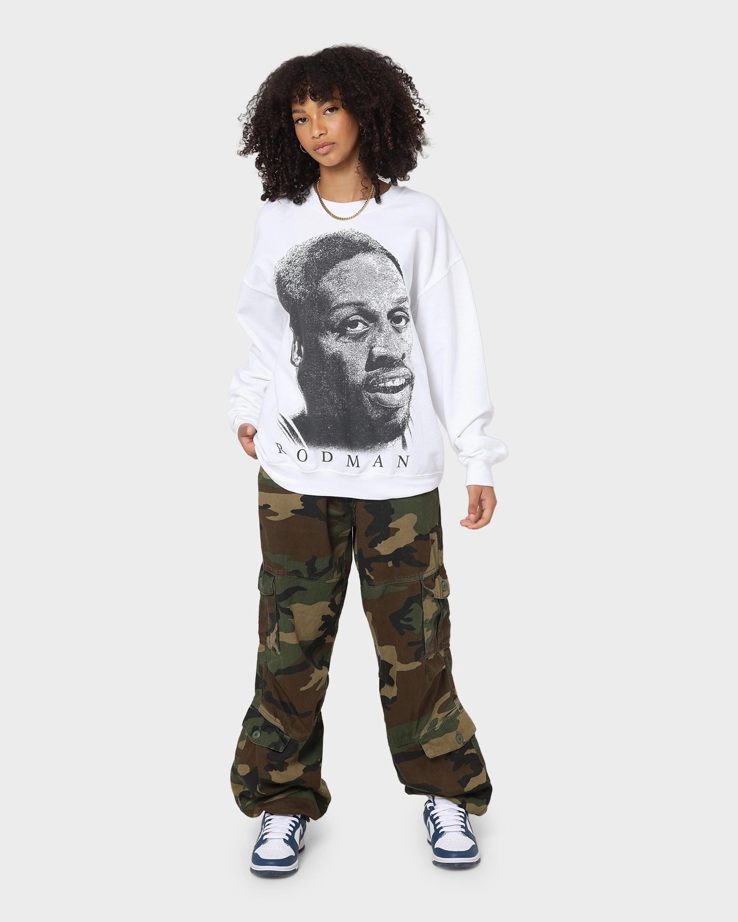 Rodman Brand Rodman Face UV Crewneck White Odor Resistant Finish Hypoallergenic Lining