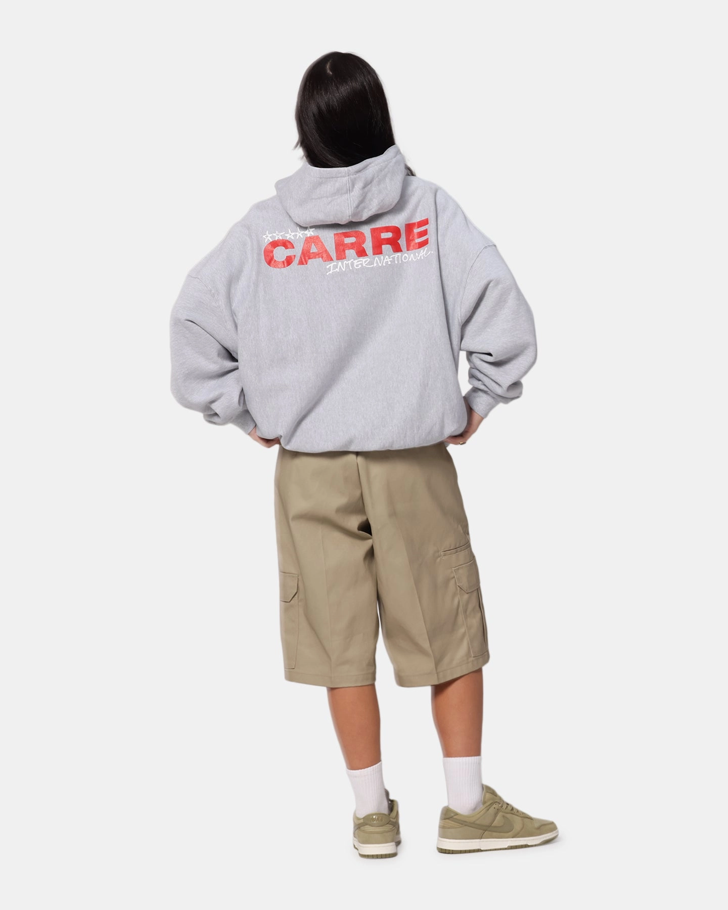 Carre Handdrawn Hoodie Light Marle skating clothes Outdoor Wear