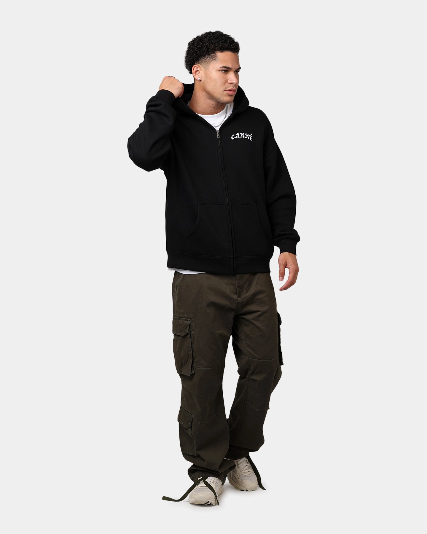 Carre Members Only Zip Hoodie Black Durable Seams