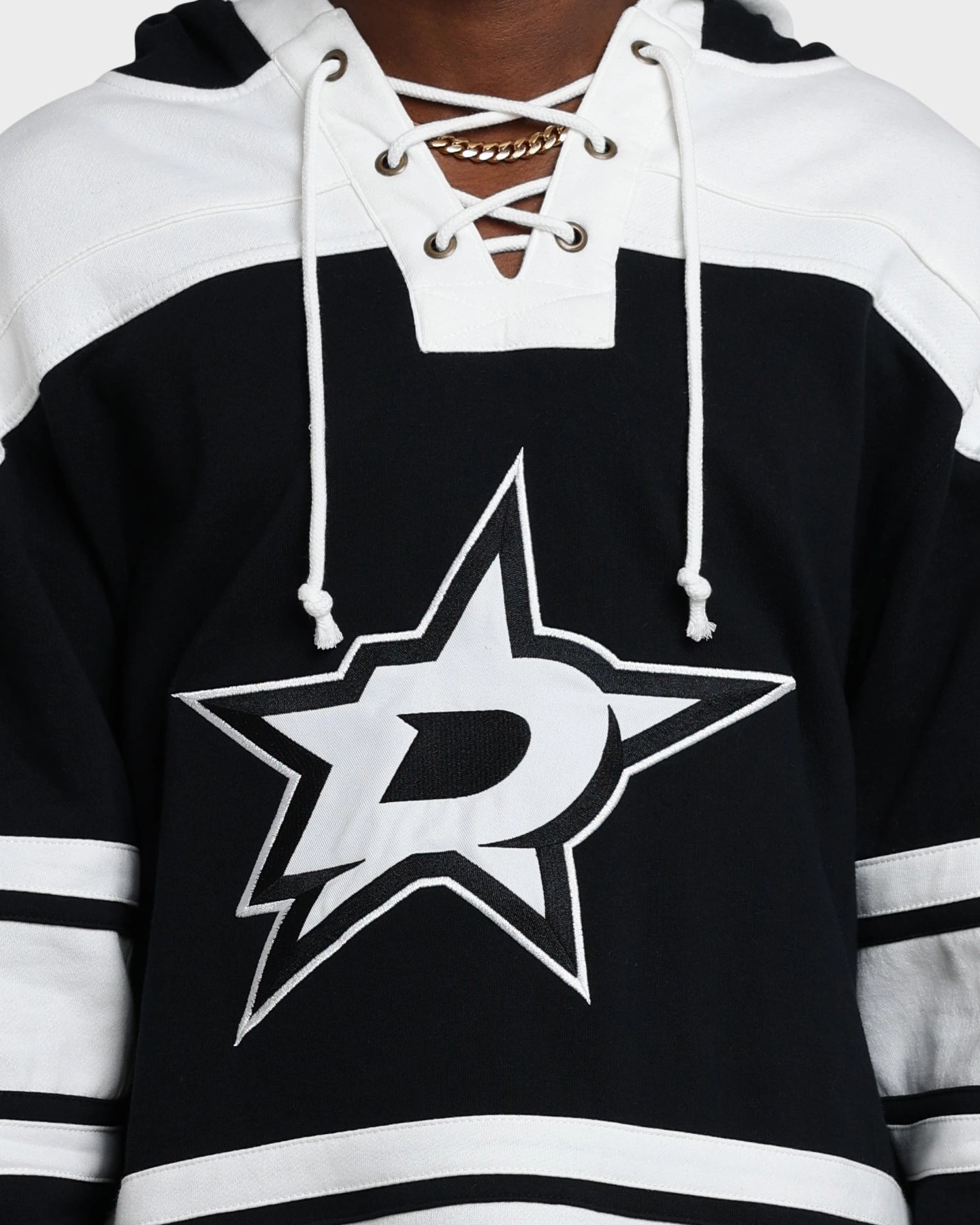 47 Brand Dallas Stars Superior Lacer Hoodie Jet Black Outdoor Shield
