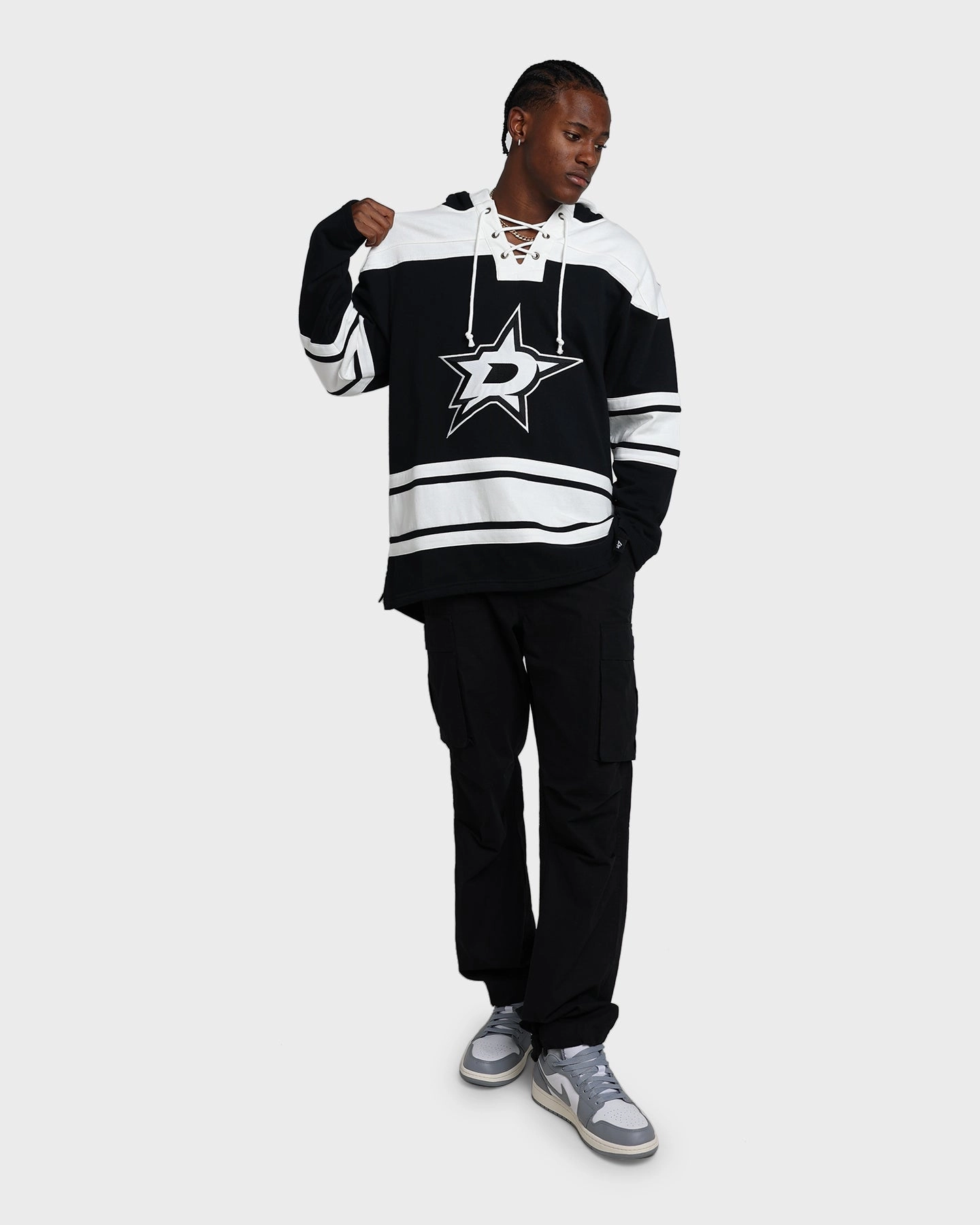 Outdoor Ease 47 Brand Dallas Stars Superior Lacer Hoodie Jet Black