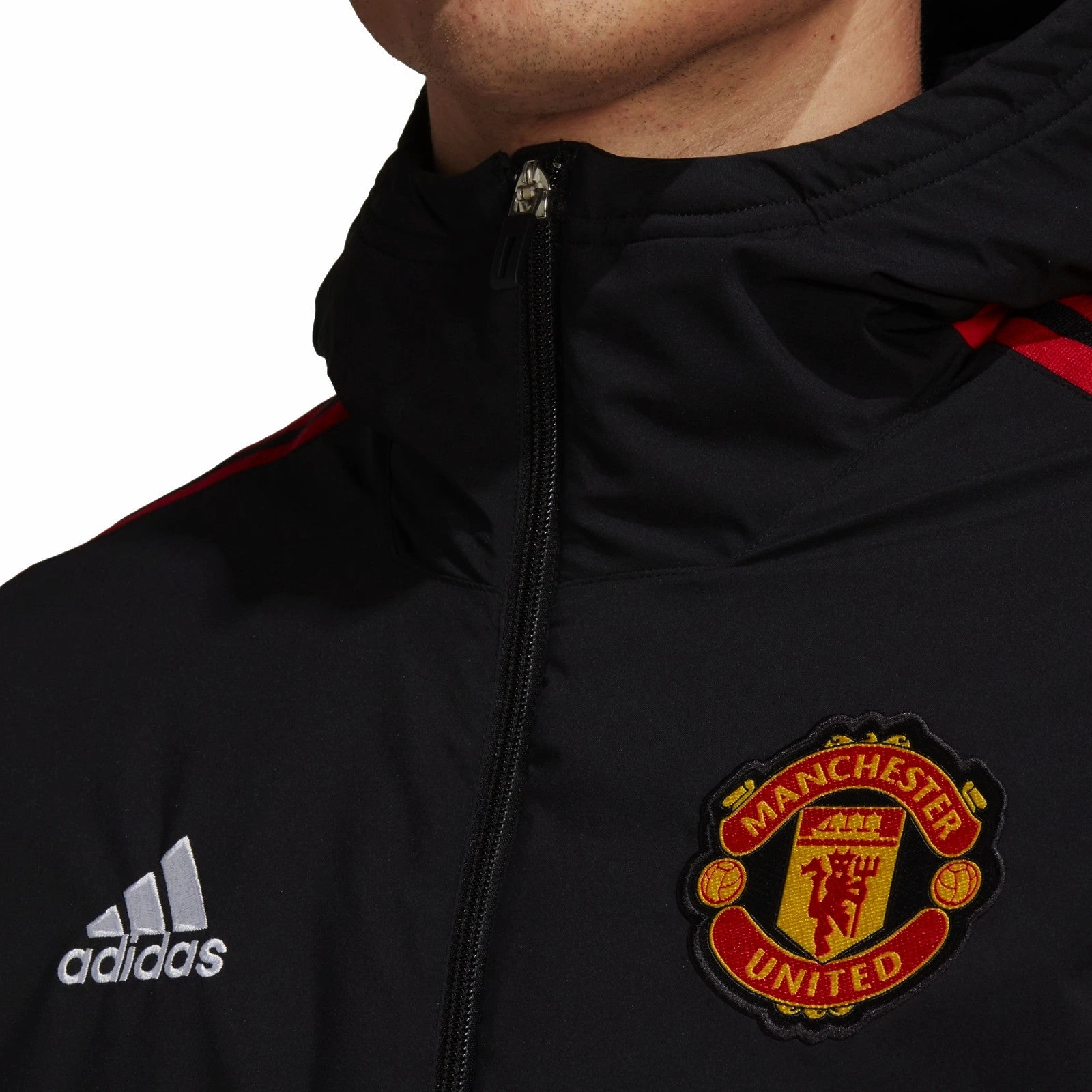 Manchester United soccer retro bench padded jacket 2022 - Adidas vacation watch