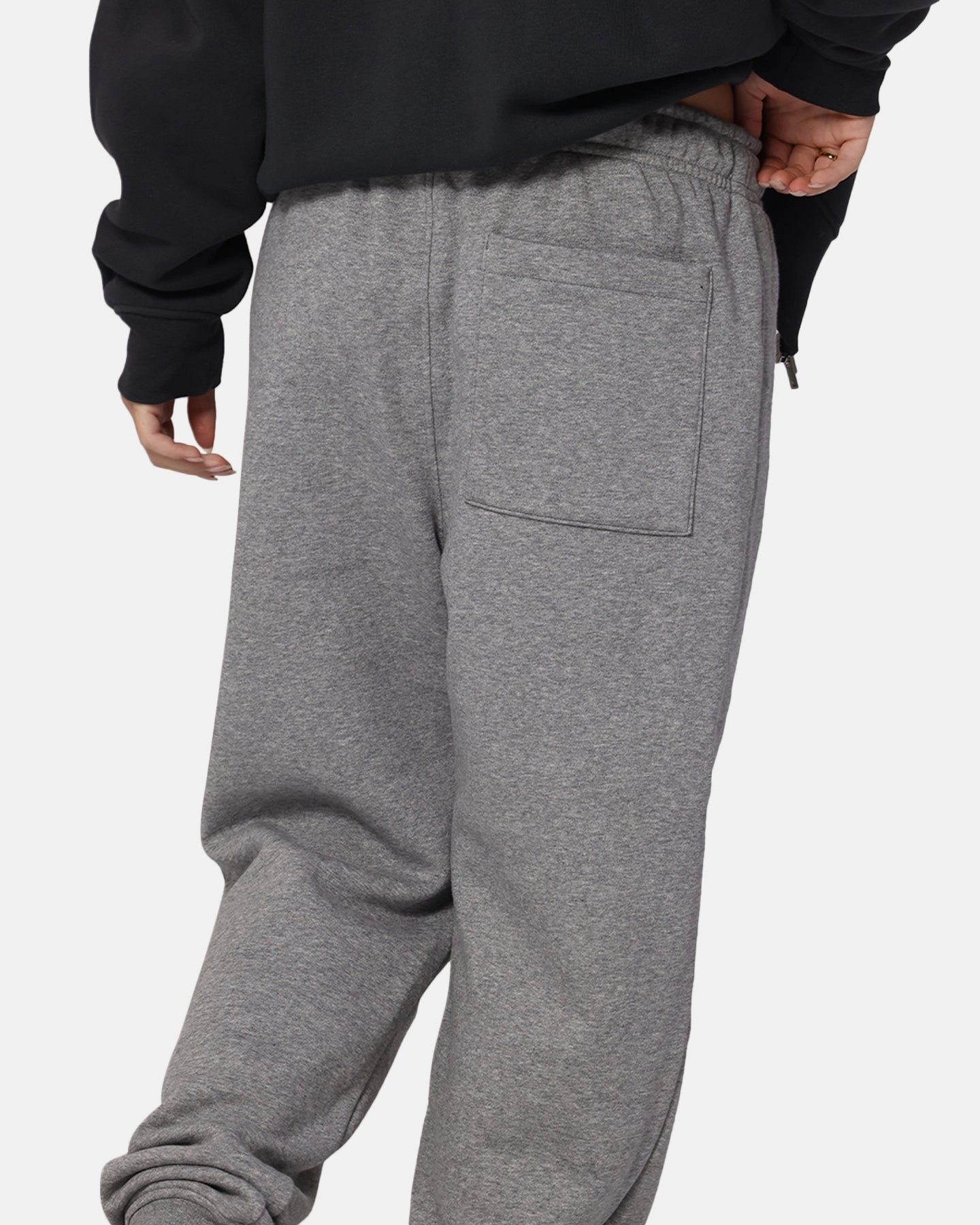 Sweat Wicking Lining Jordan Brooklyn Fleece Pants Carbon Heather/White