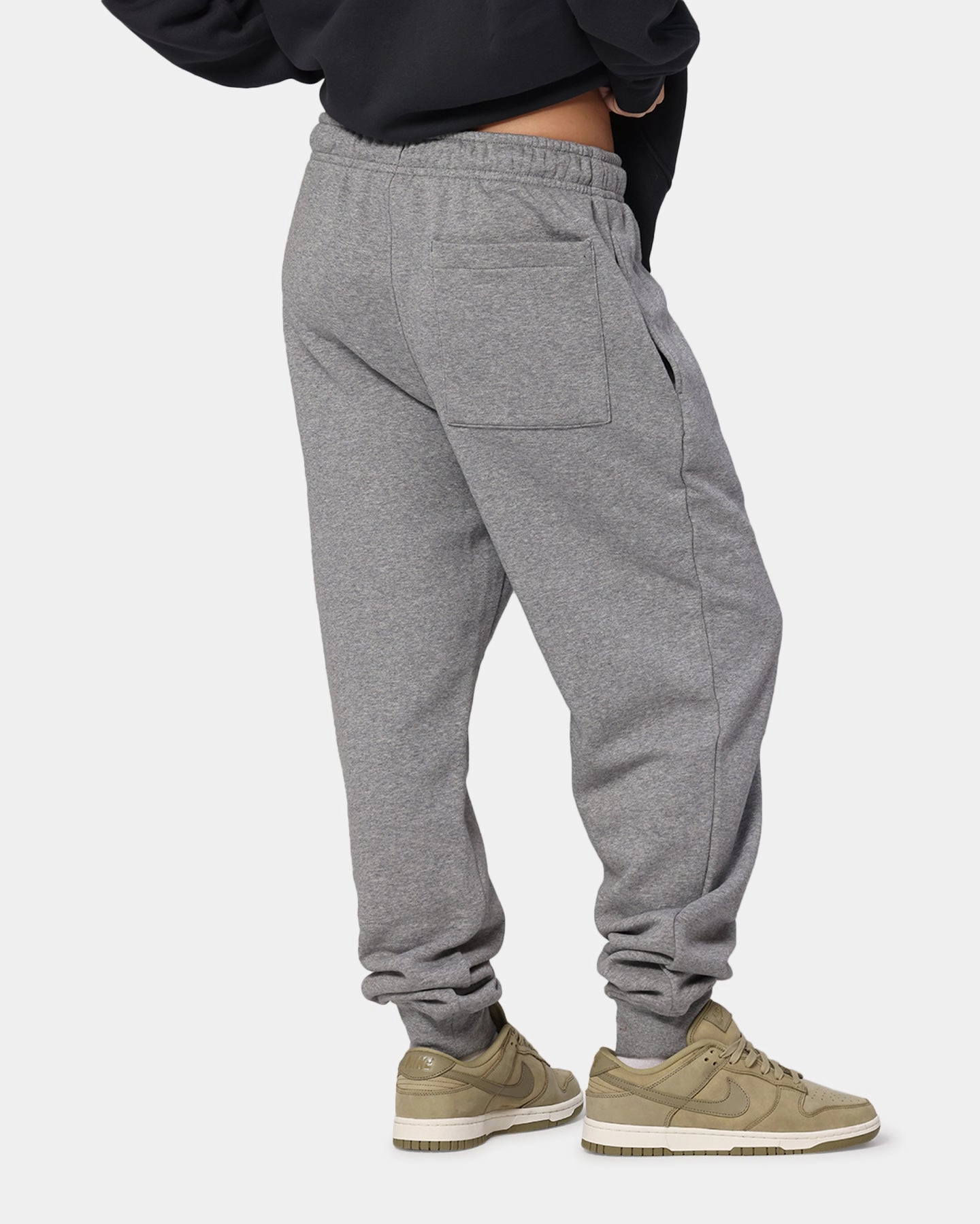 Light wash Jordan Brooklyn Fleece Pants Carbon Heather/White