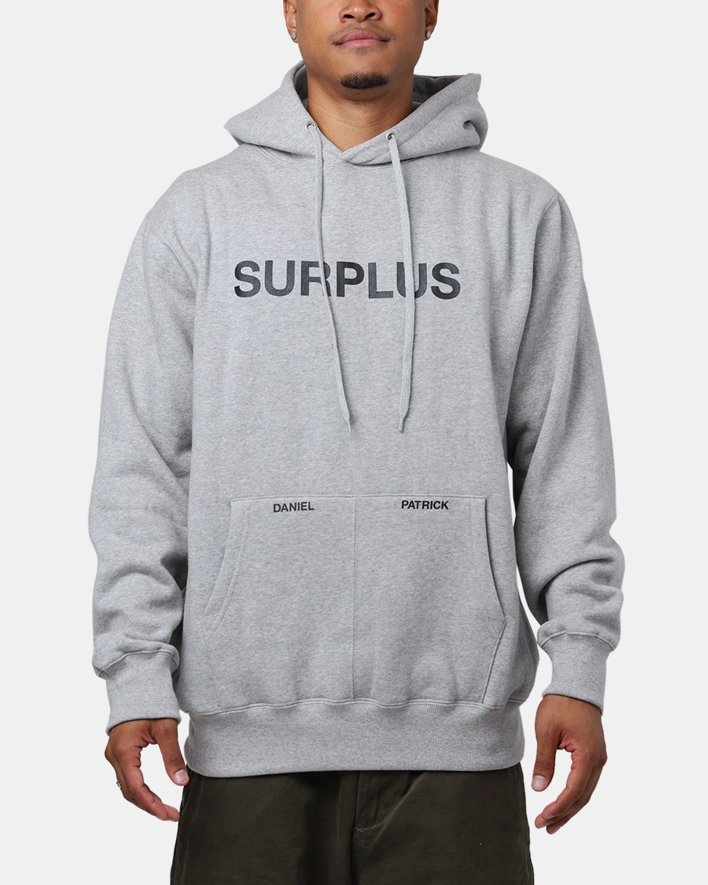 Daniel Patrick Surplus Logo Hoodie Grey Mittens