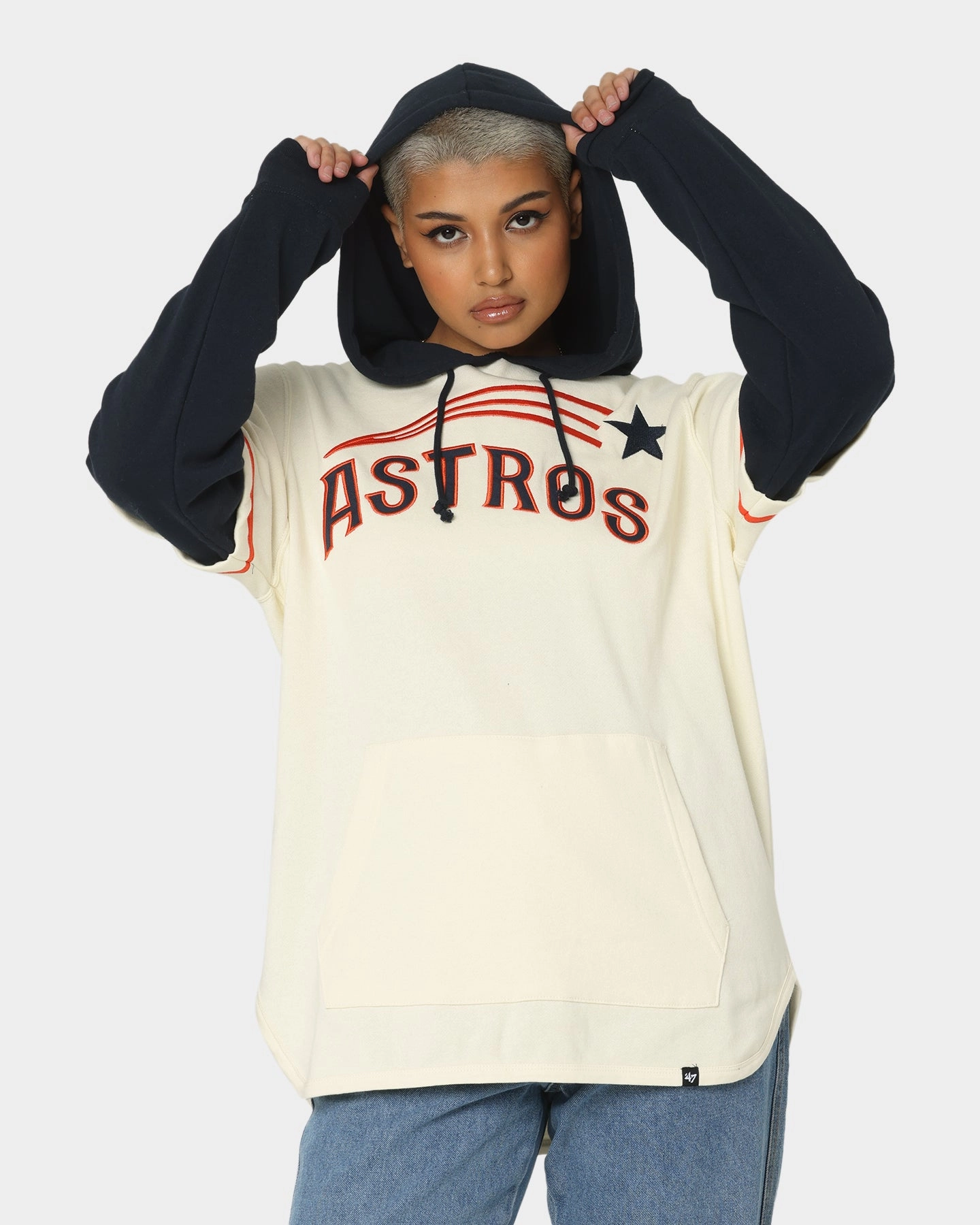 Affordable Container 47 Brand Houston Astros Shortstop Hoodie Cream