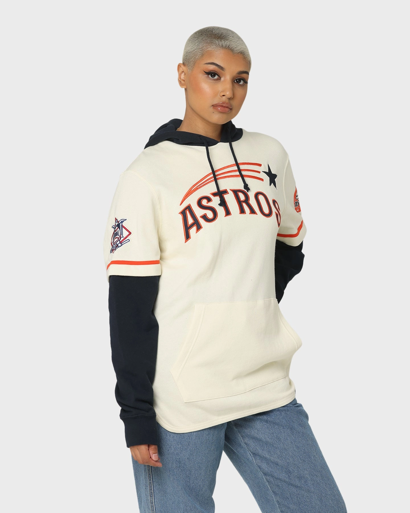 nurses 47 Brand Houston Astros Shortstop Hoodie Cream