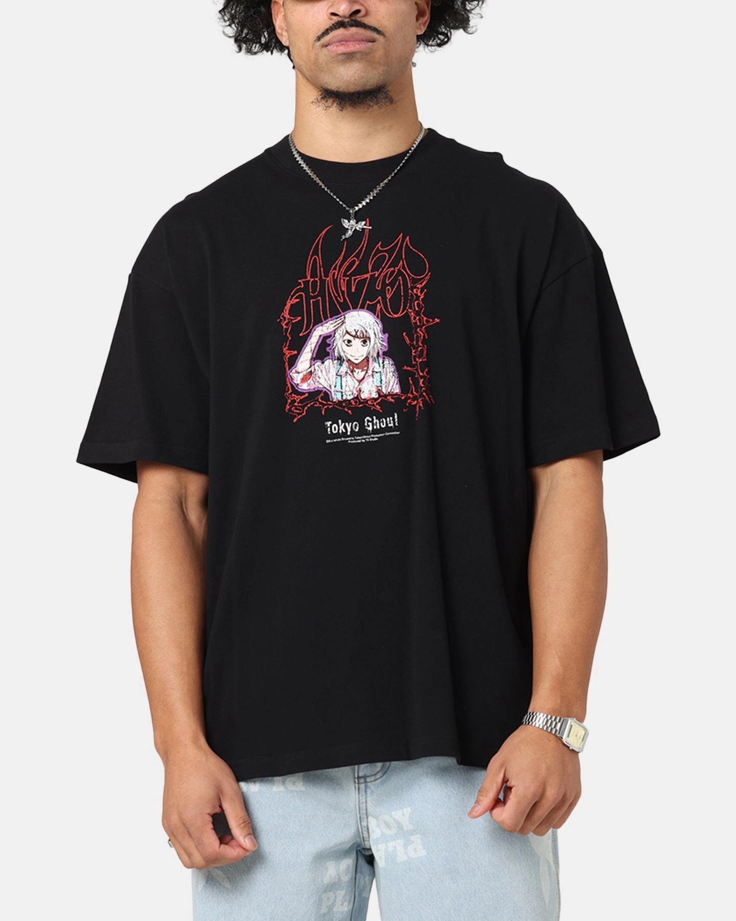 73 Studio X Tokyo Ghoul Juzo Vintage T-Shirt Black Chic Fashion
