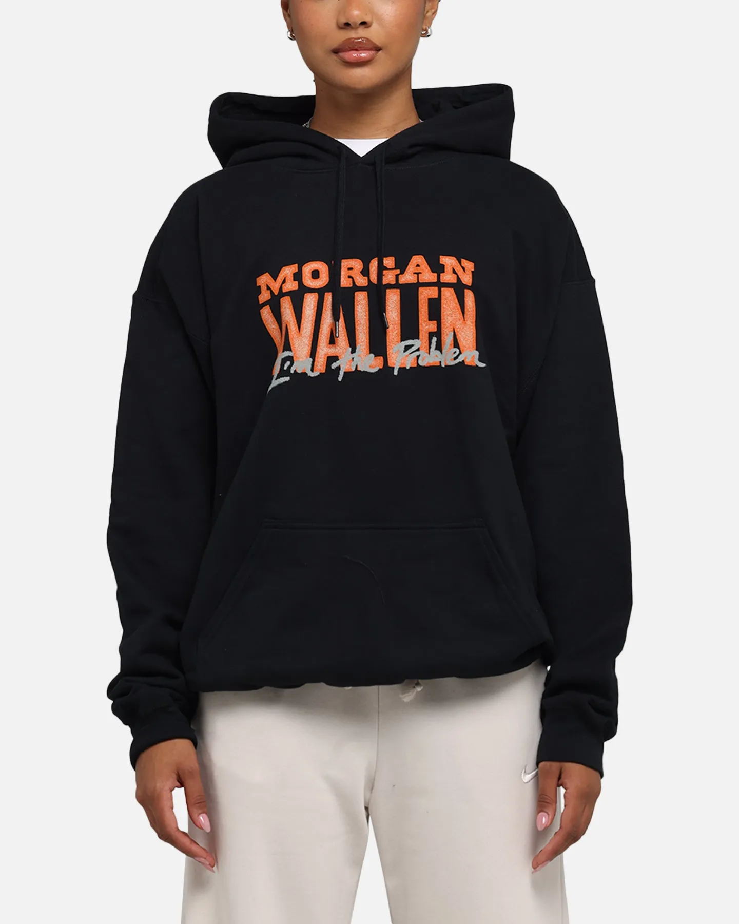 Morgan Wallen Morgan Tennessee Hoodie Washed Black Essential Warmth