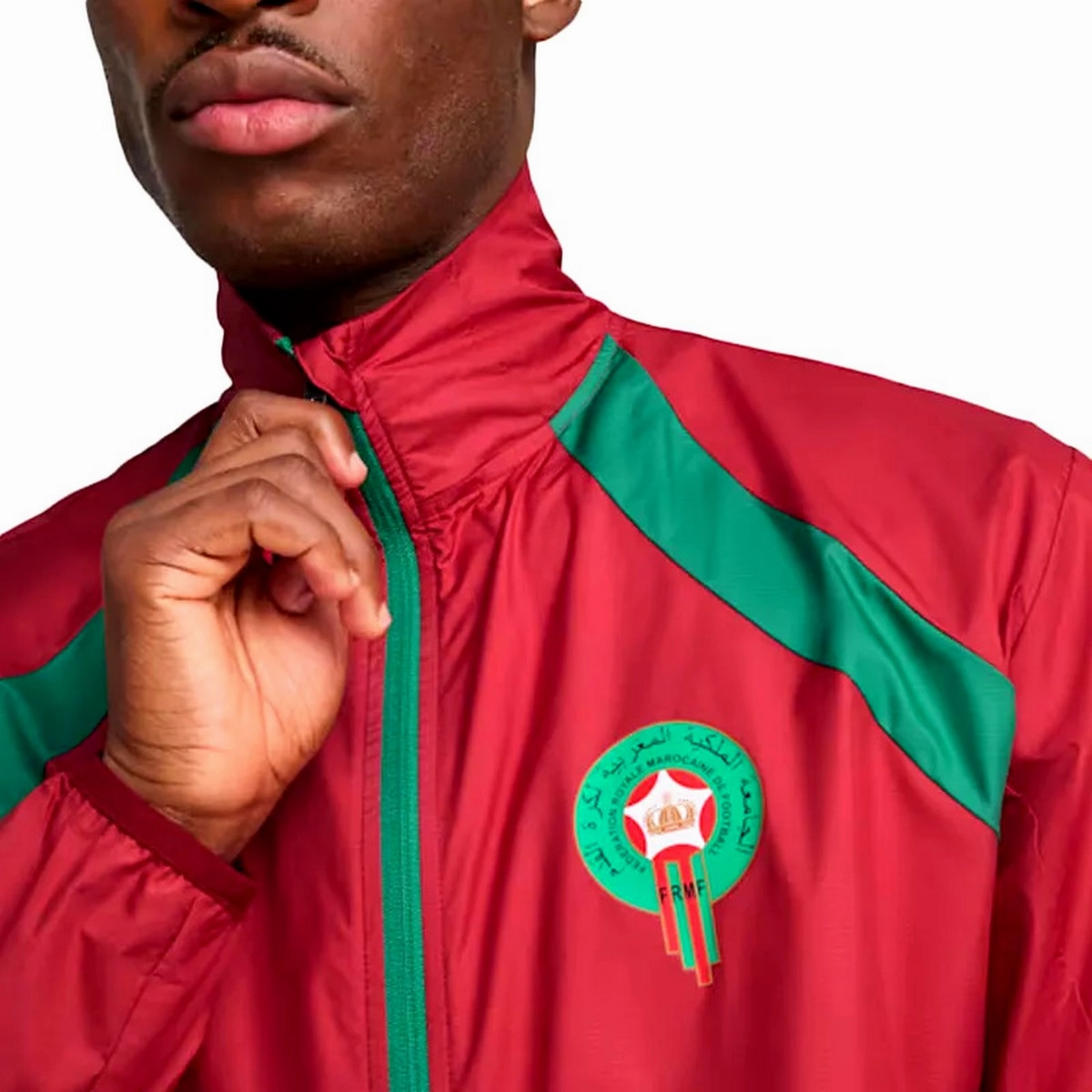 Morocco pre-match presentation soccer tracksuit 2024/25 - Puma energy-efficient Movable Gusset Design