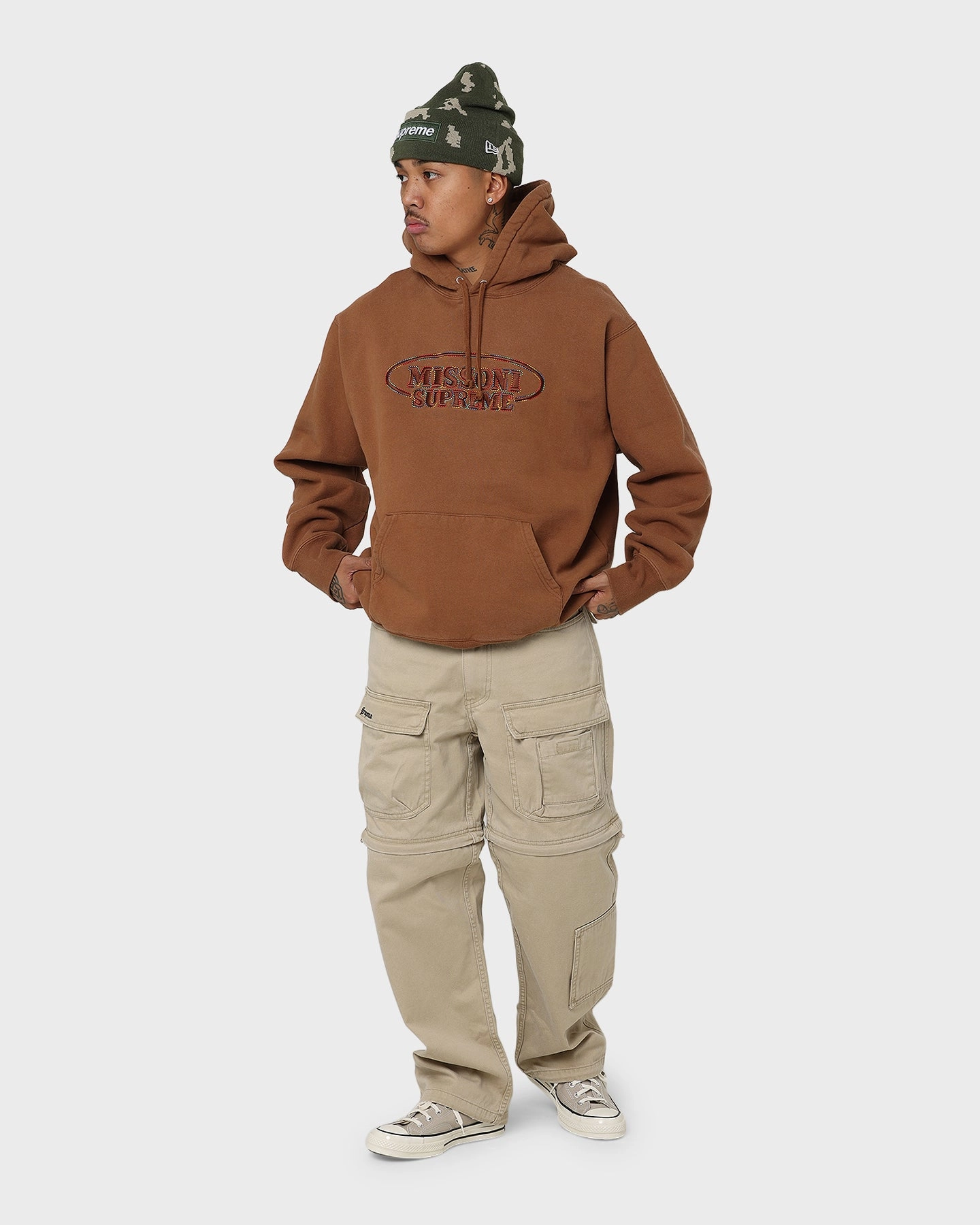 Supreme X Missoni Hooded Sweatshirt Brown Record