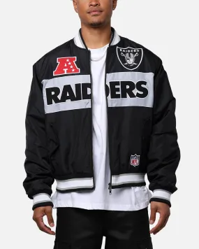 Majestic Athletic Las Vegas Raiders Moto Jacket Faded Black Weightless Construction
