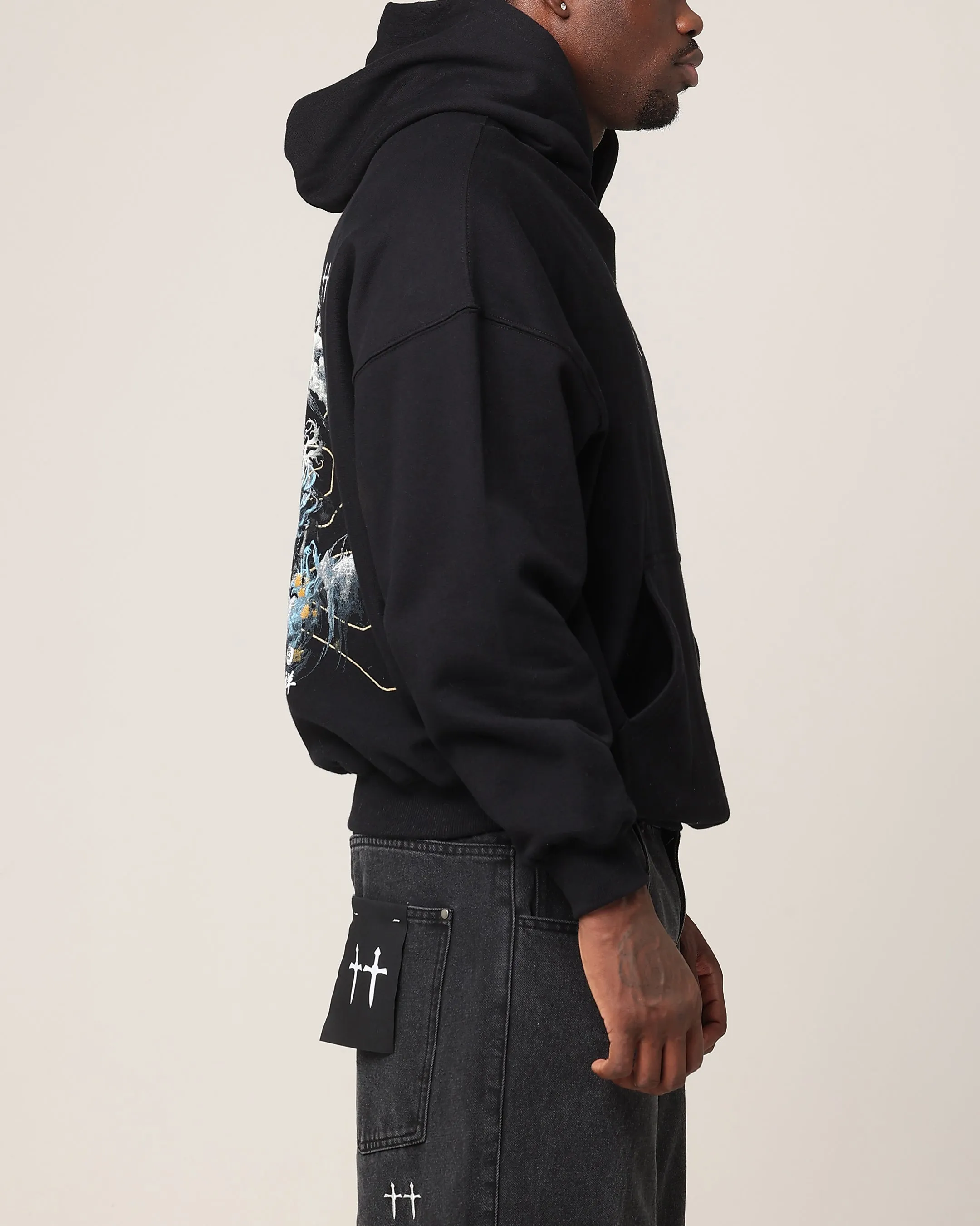 Street Comfort Ceremony Saint Morta Year Of The Dragon Hoodie Black