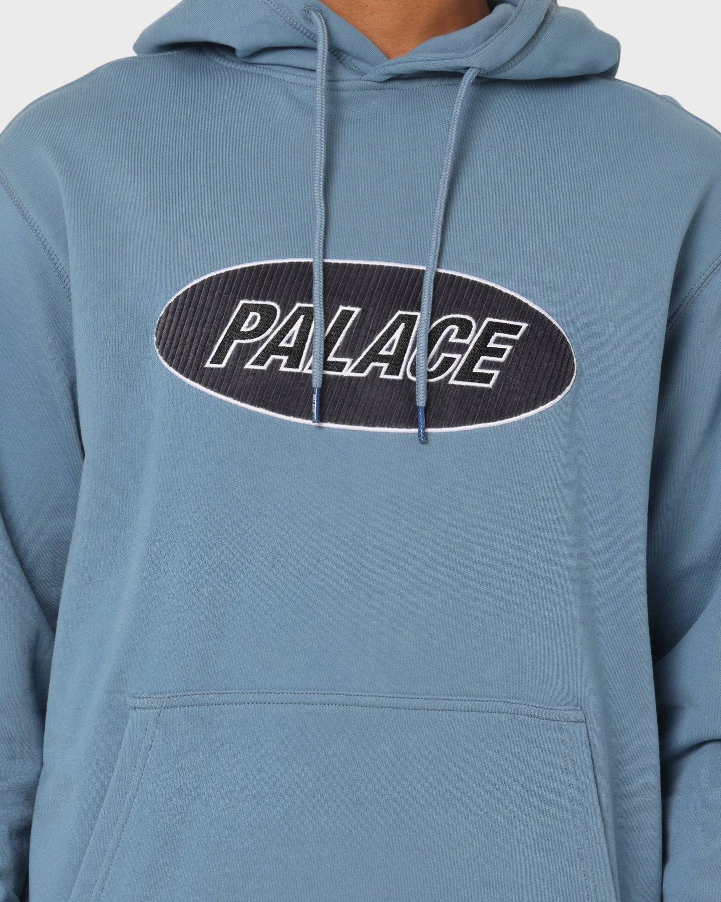 Printed Palace Oval Hoodie Airforce Blue