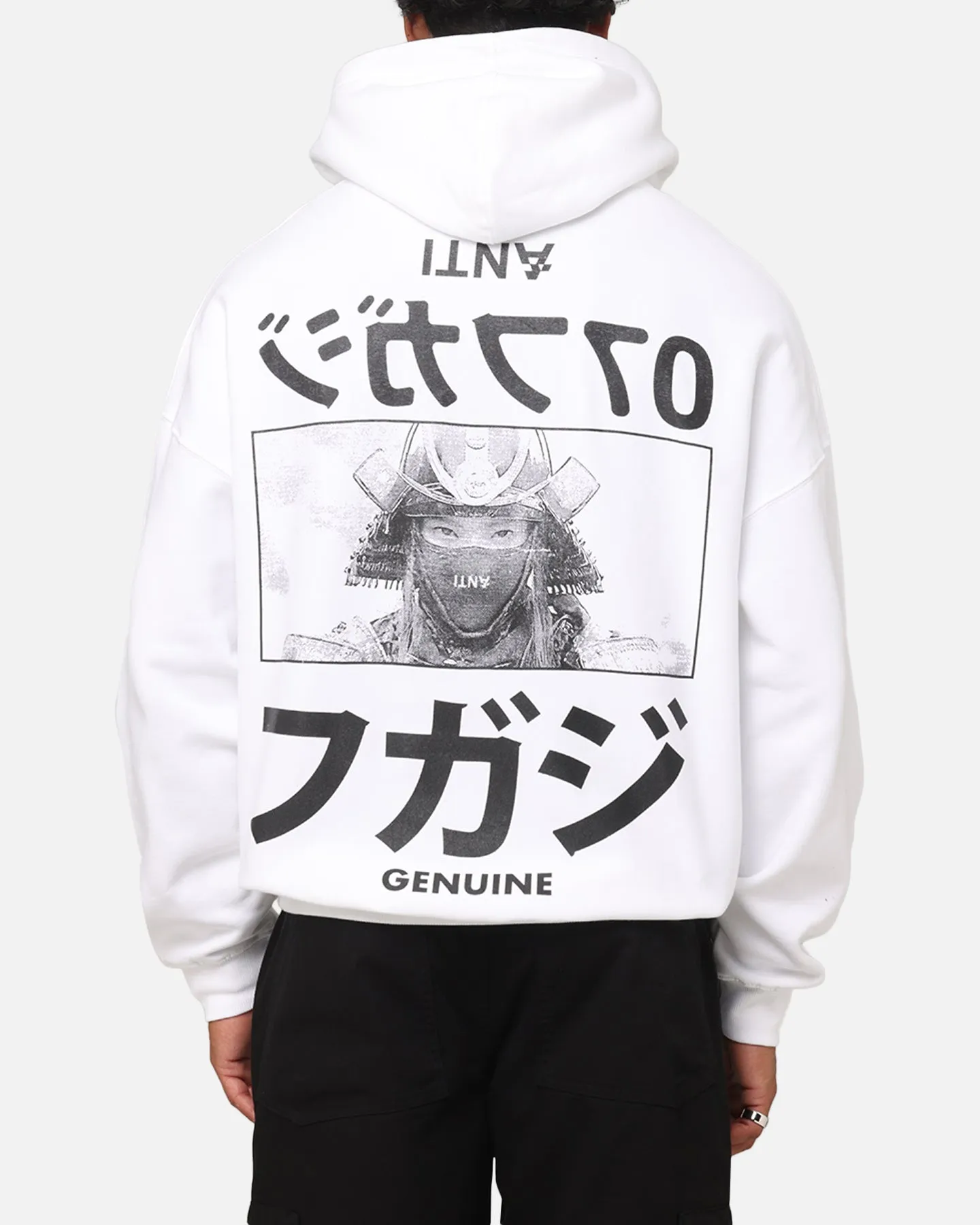 type The Anti Order Genuine Fake Boxy Hoodie White/Black