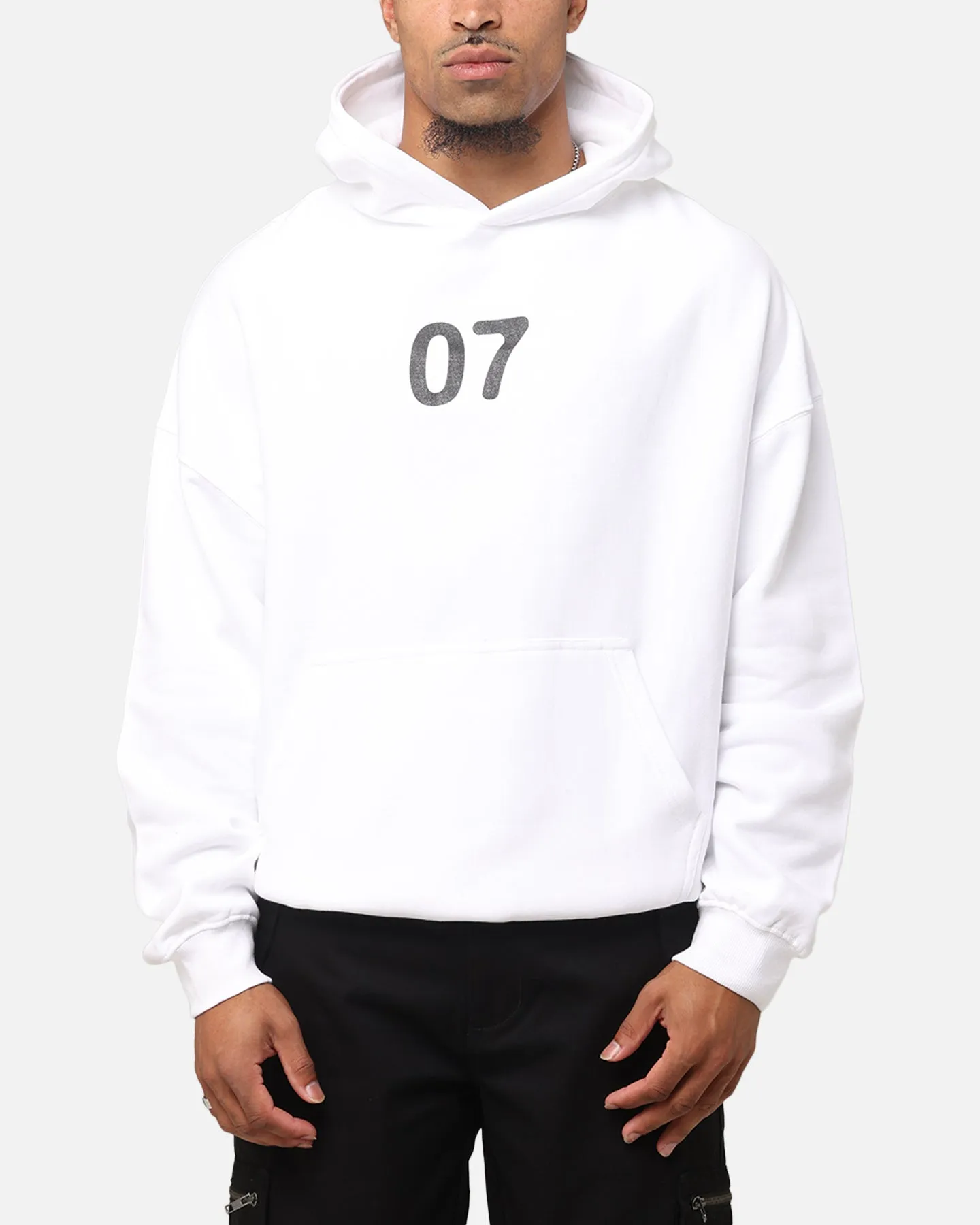 Benefit Ventilated Back Panel The Anti Order Genuine Fake Boxy Hoodie White/Black